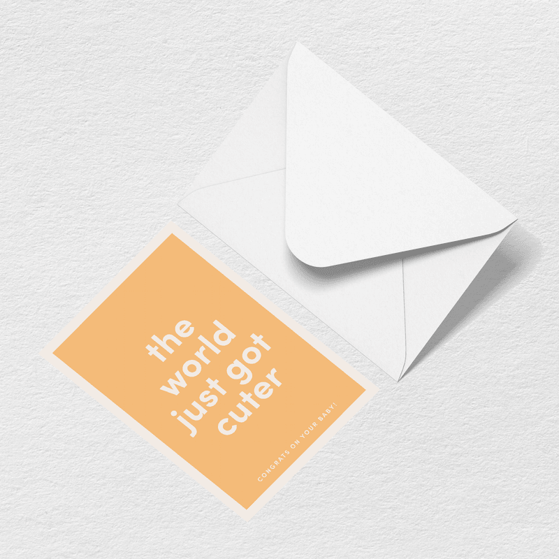 World Just Got Cuter Greeting Card、mySite、solidvoid