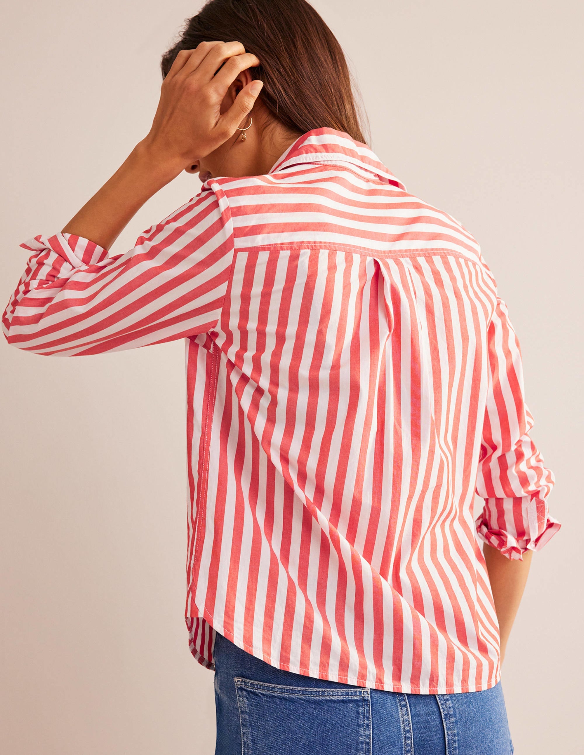  Sienna Cotton Shirt-Bright Red Stripe、mySite、ashleygrahame