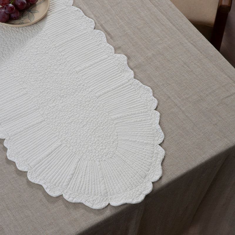 Cotton Table Runner | Ivory | 140 x 40 cm、mySite、camillekostekn