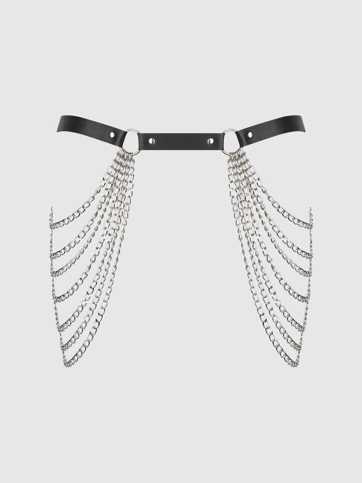 Ziggy Chain & Leather-Like Draped Garter、mySite、bengalsvssteelers