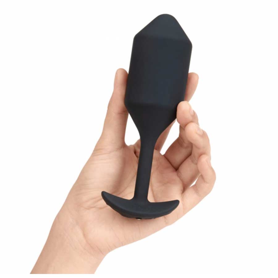 B-Vibe Vibrating & Weighted Snug Plug Black XL、mySite、bottomscart