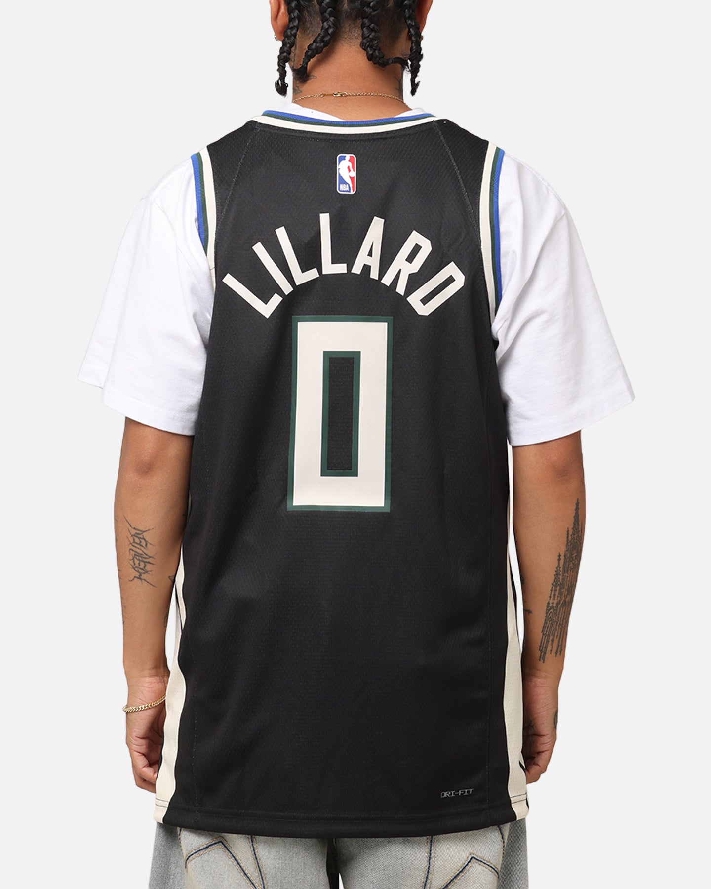 Nike Damian Lillard Milwaukee Bucks #0 Icon Edition 2022/23 Nike Dri-Fit NBA Swingman Jersey Black、mySite、zt4zffjzw