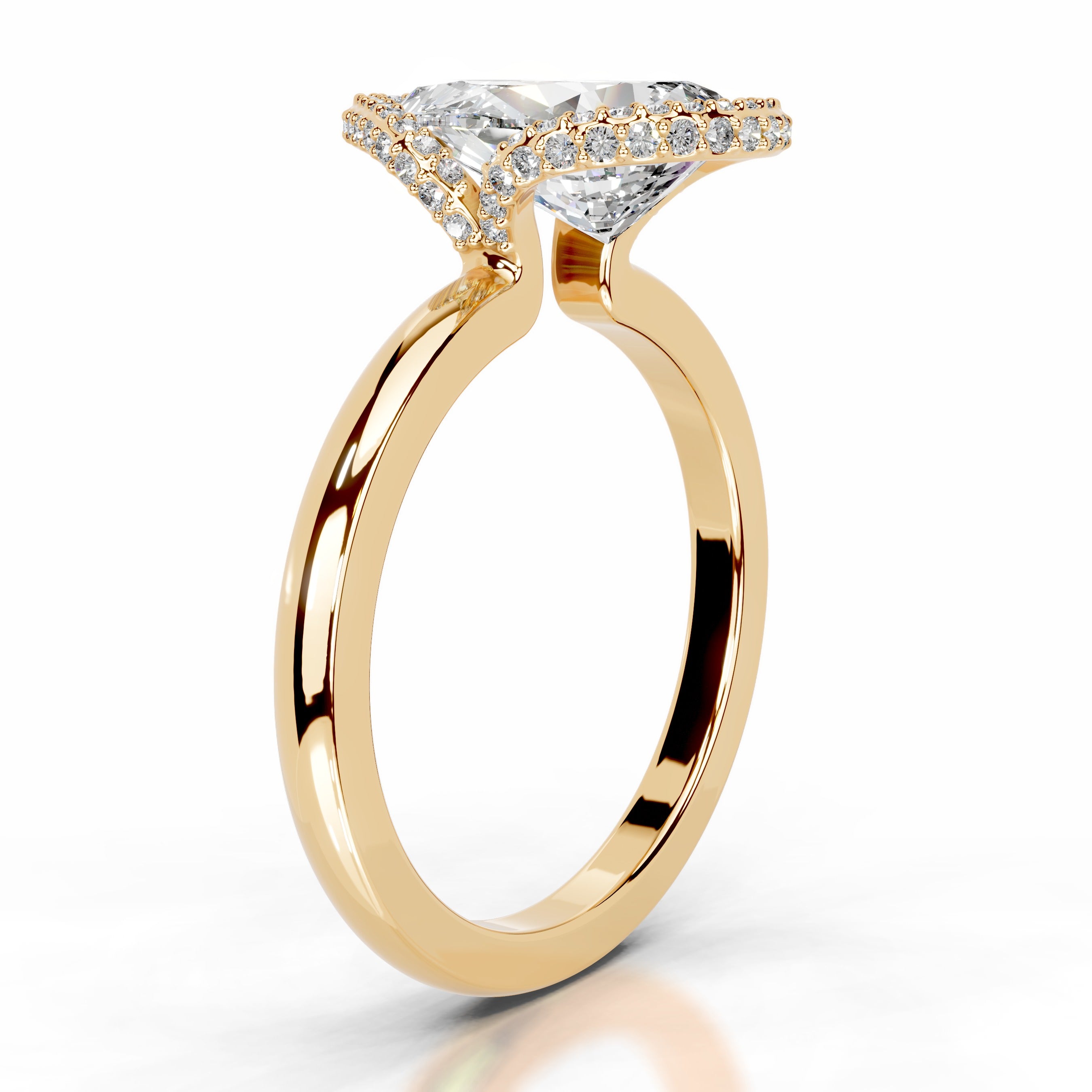 Bowie Diamond Engagement Ring - 18K Yellow Gold、mySite、hinf8tx79