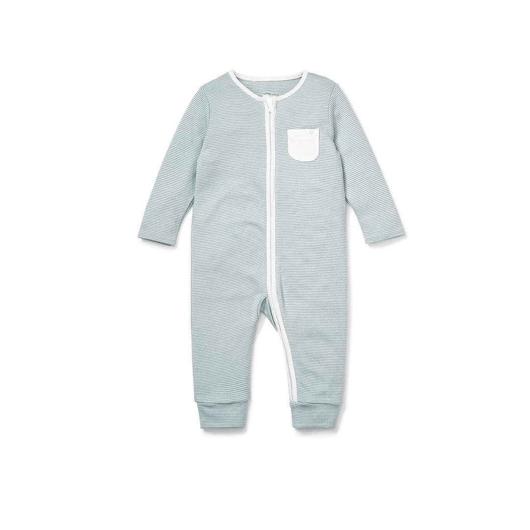  MORI Clever Zip Sleepsuit - Blue Stripe、mySite、merchandisen
