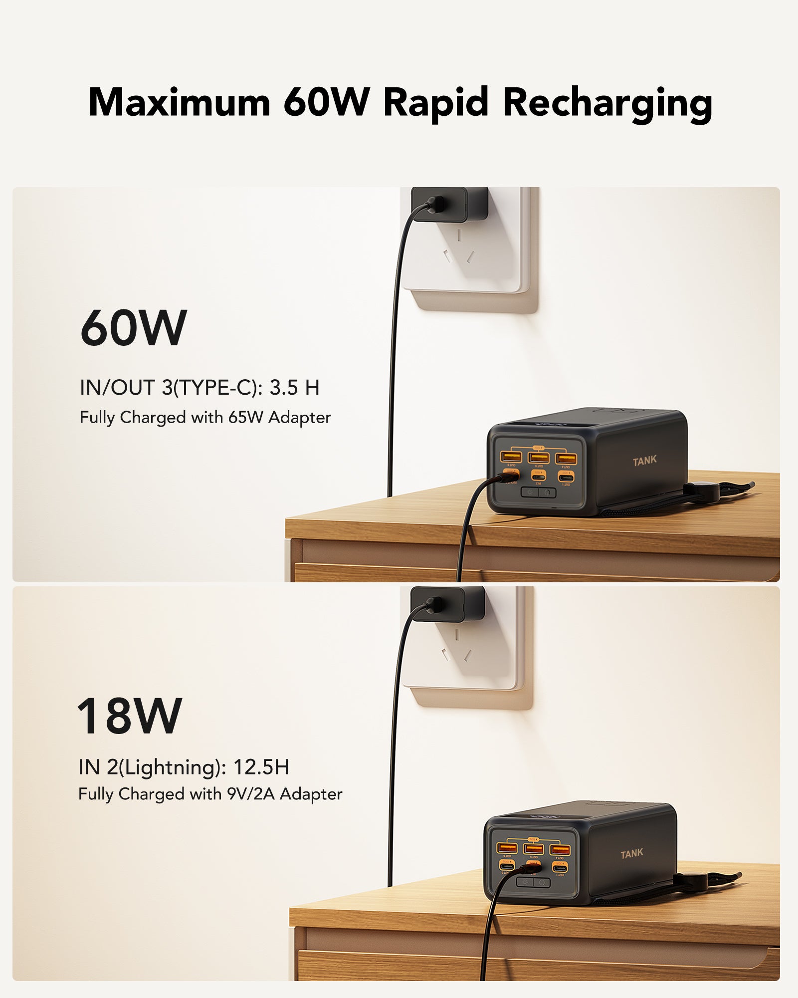 Tank Boost 56000mAh 130W Camping Power Bank for Laptop、mySite、fannypackpong