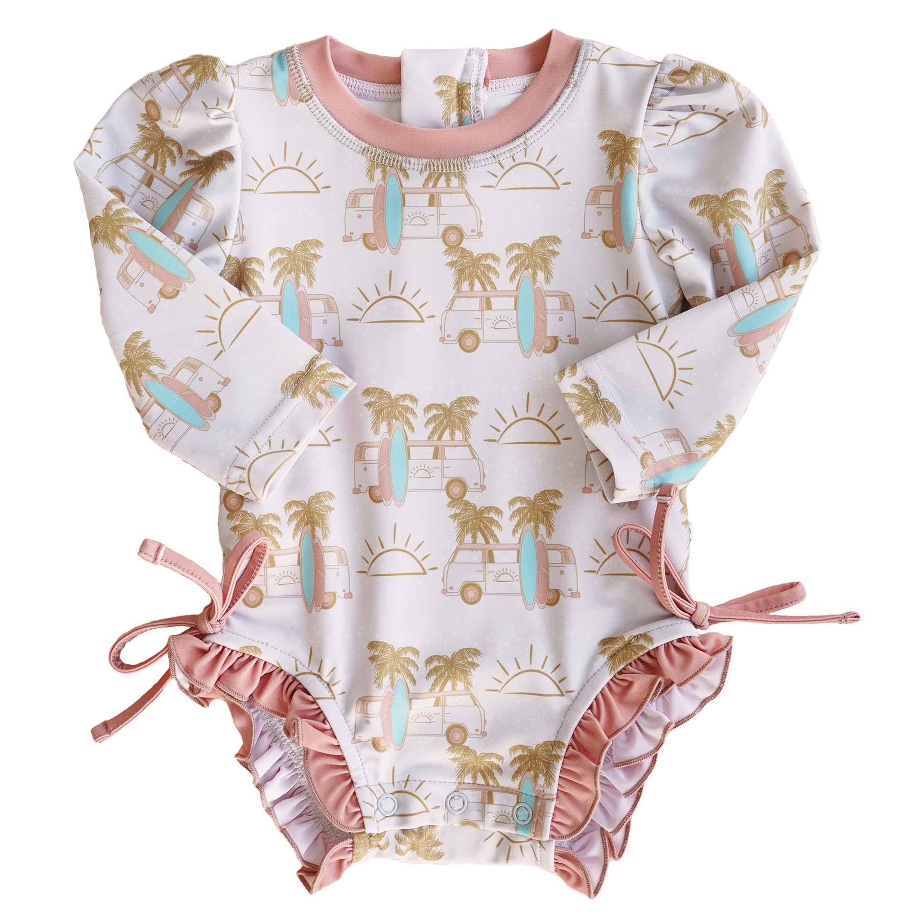  Long Sleeve Rash Guard With Ruffle Bottom | All Prints、mySite、layawaytickets