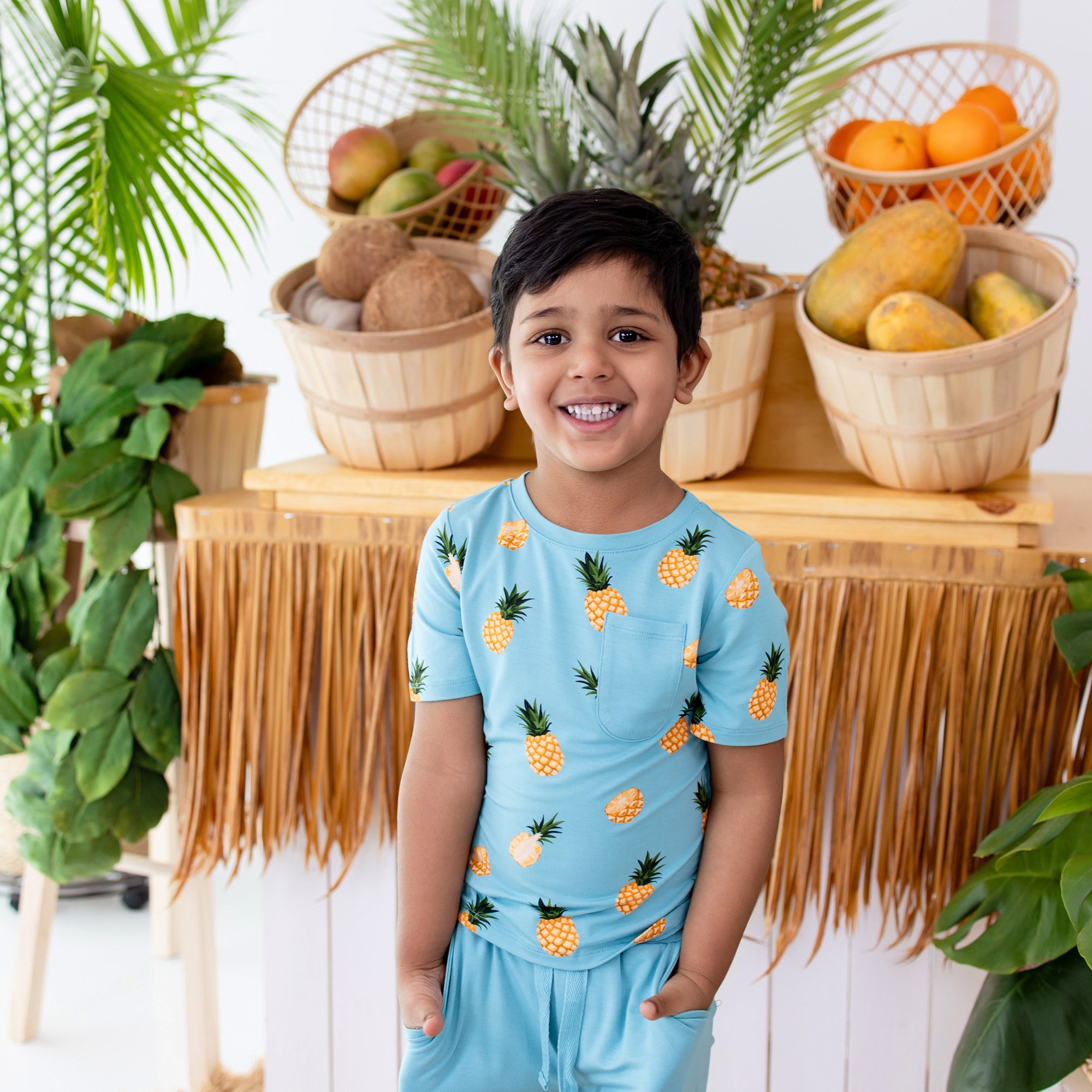  Toddler Crew Neck Tee in Pineapple、mySite、layawaytickets