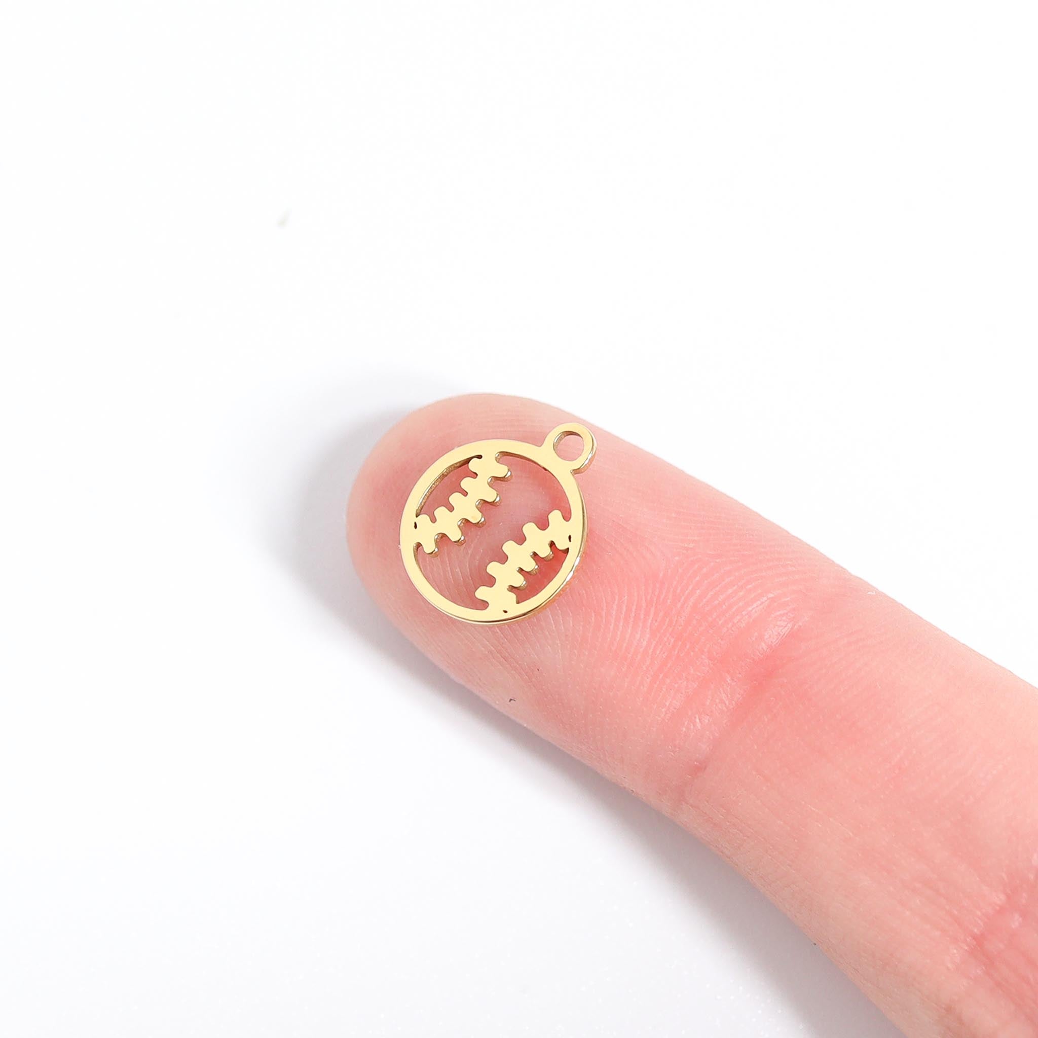 18K Gold PVD Stainless Steel Baseball Charm / PDL0151、mySite、dreamappss