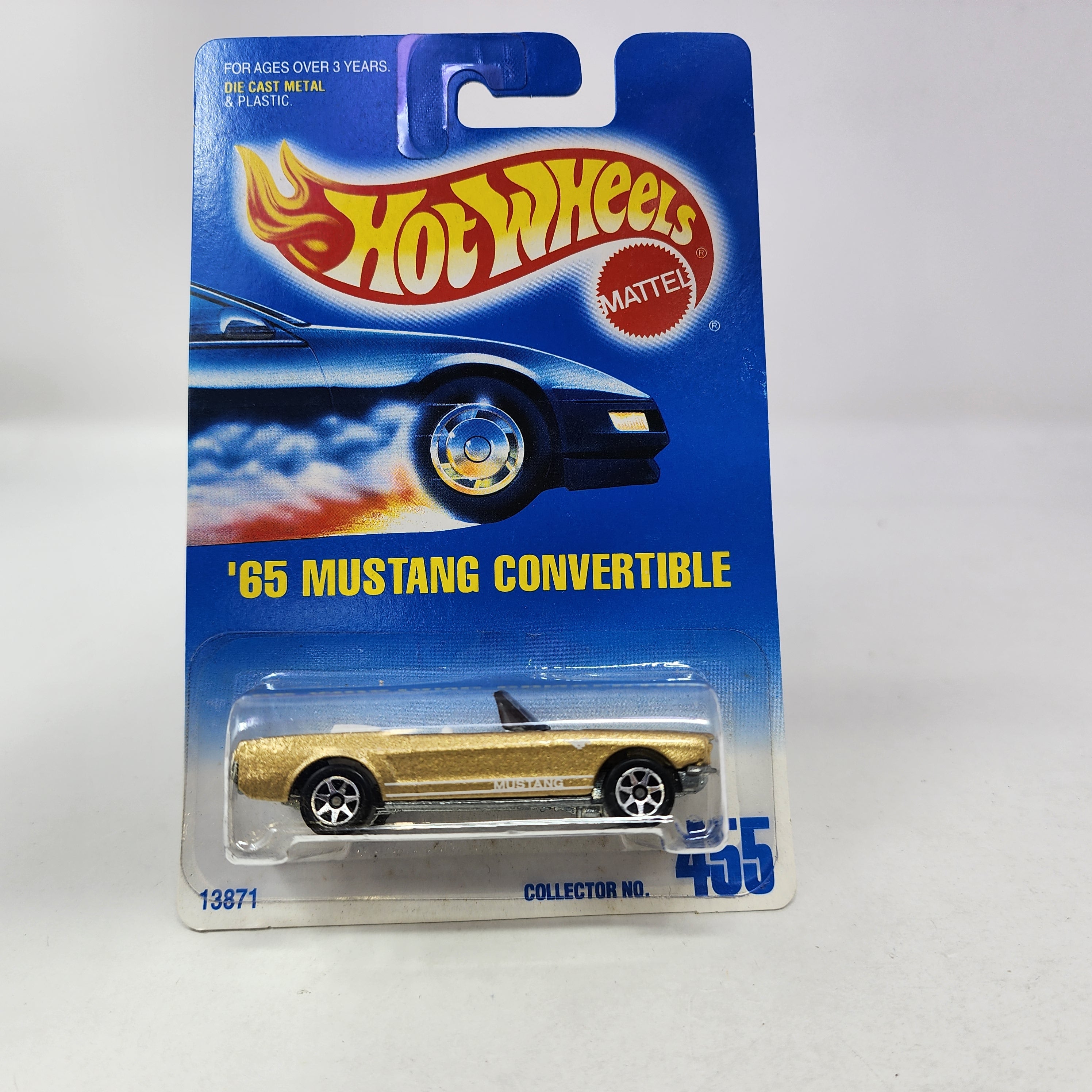 '65 Mustang Convertible #455 * GOLD * Hot Wheels Blue Card、mySite、hgirdovlk