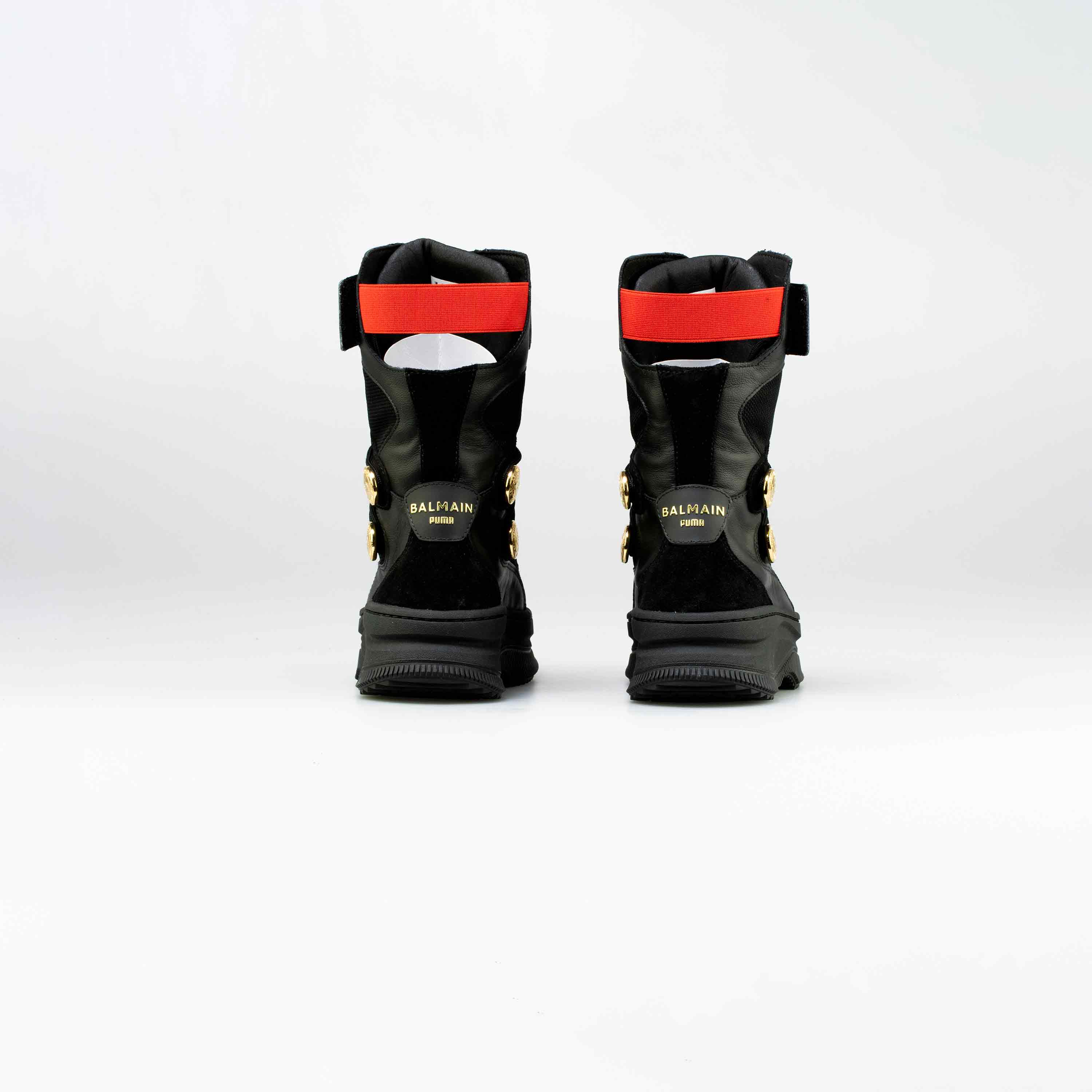 Balmain X Puma Deva Womens Lifestyle Boots - Black/Gold-Red、mySite、dreamappss