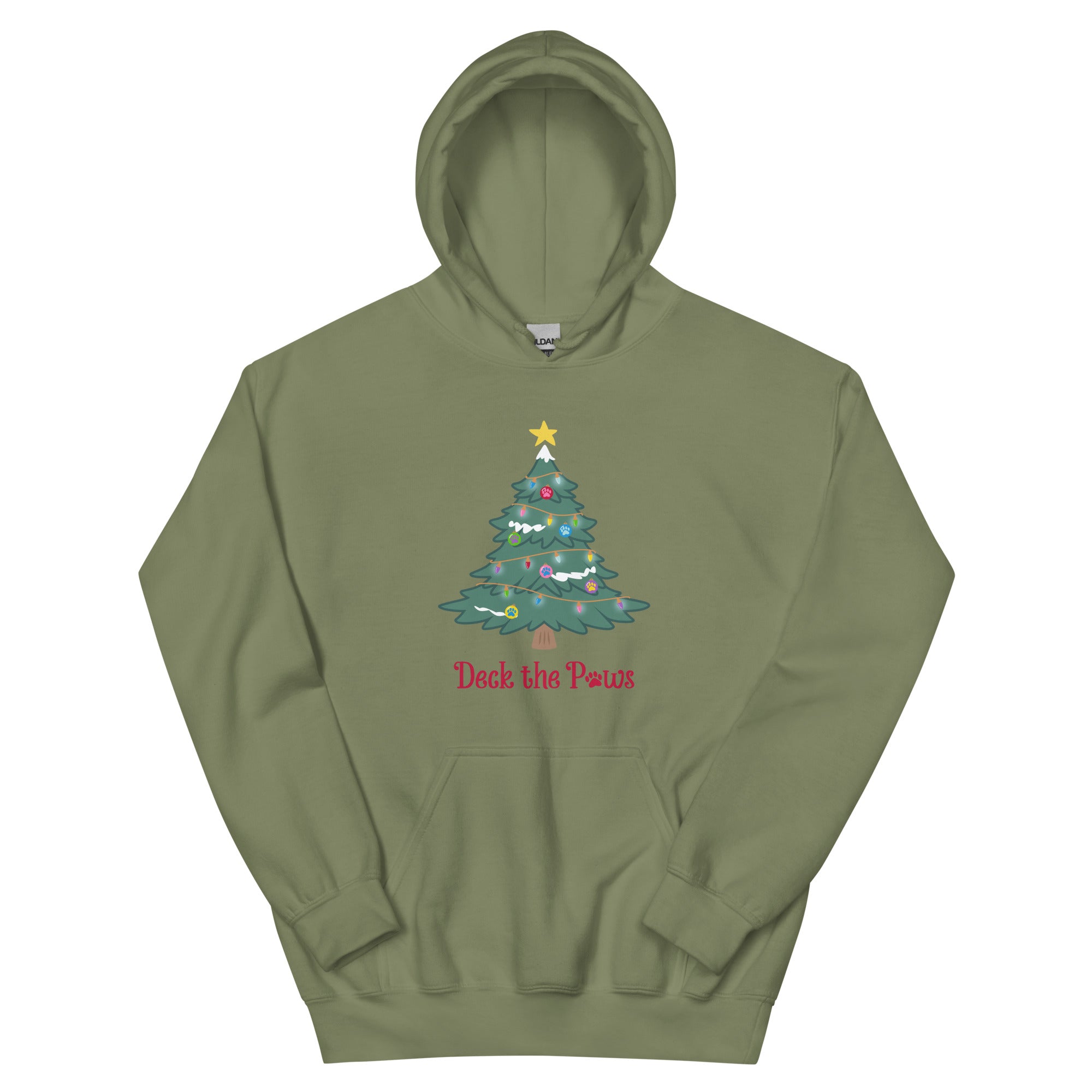 Deck The Paws Christmas Tree Hoodie、mySite、camillekostekn