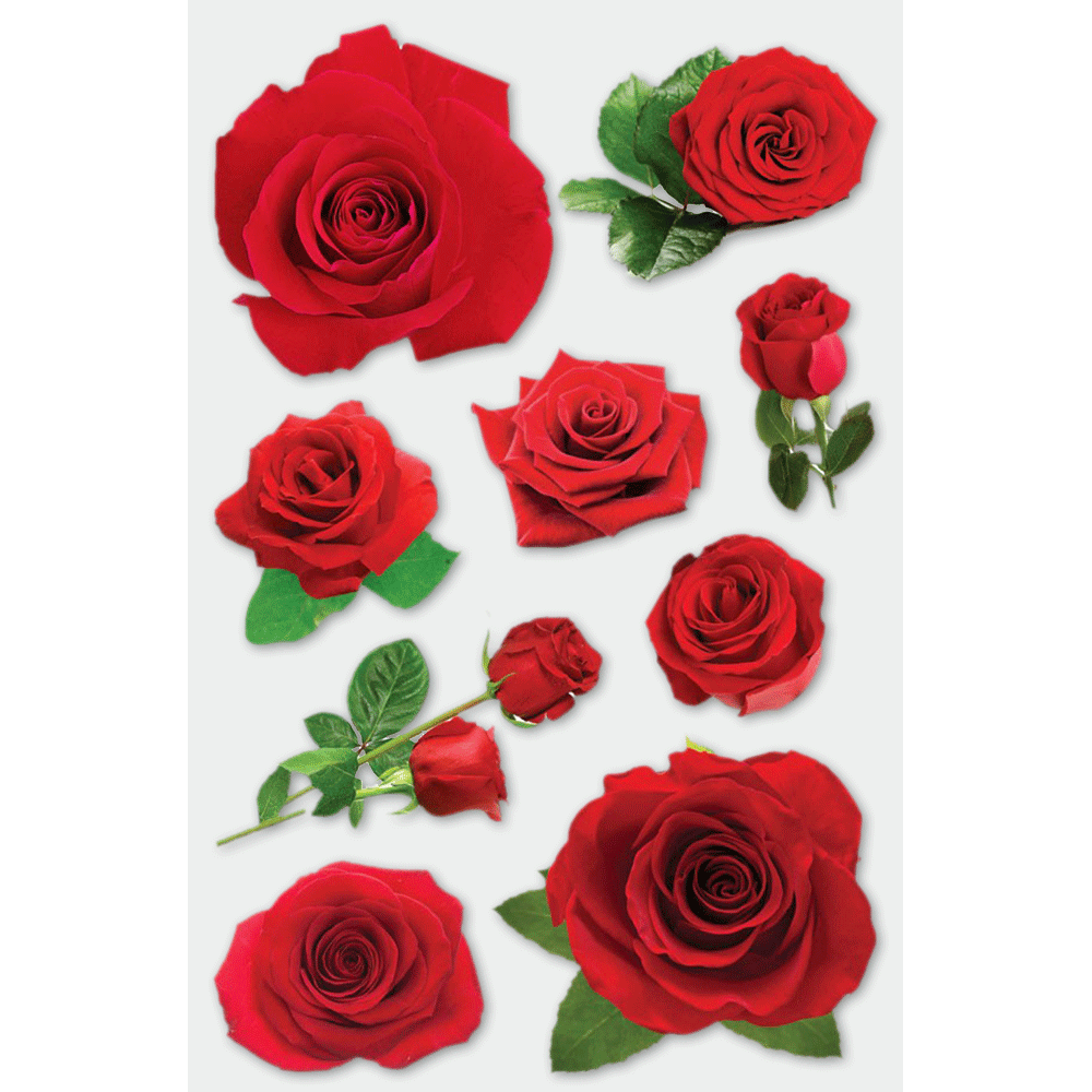  Roses 3-D Stickers、mySite、ghnorth