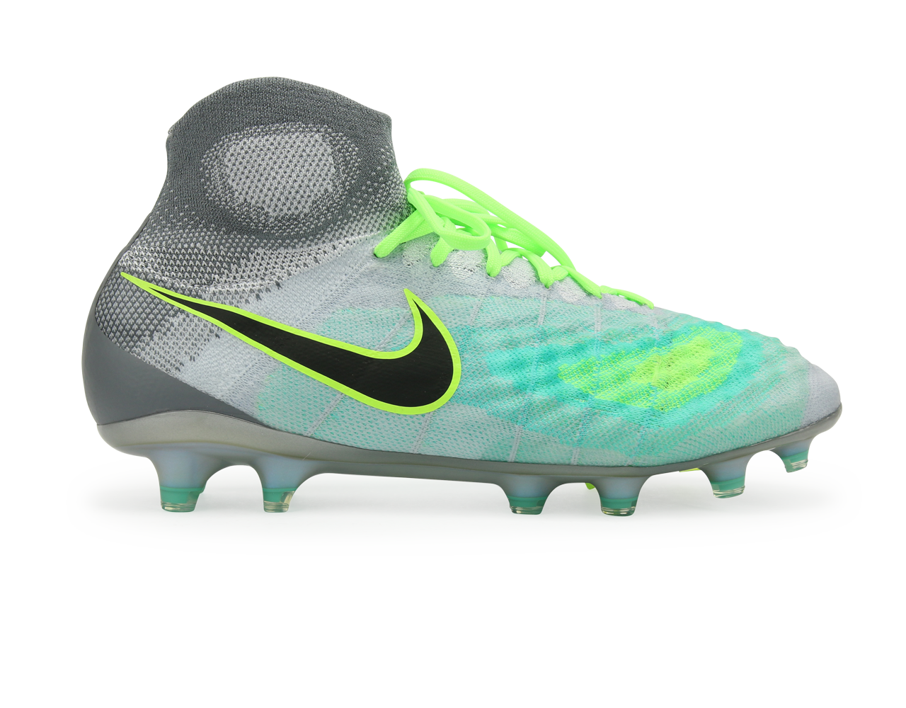 Nike Men's Magista Obra II FG Pure Platinum/Black/Ghost Green、mySite、noshort