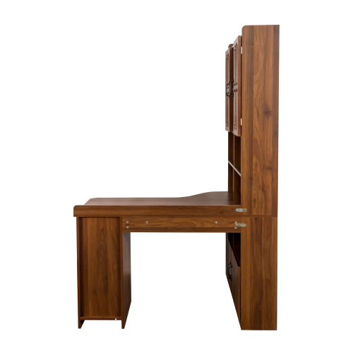 Home Office Computer Desk with Hutch, Antiqued Black finish、、casual