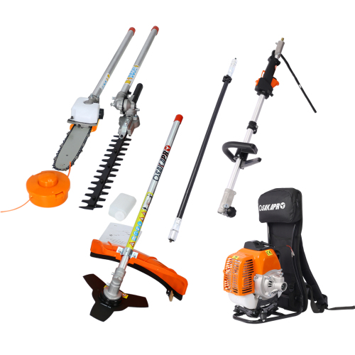 4 in 1 Multi-Functional Trimming Tool, 52CC 2-Cycle Garden Tool System with Gas Pole Saw, Hedge Trimmer, Grass Trimmer, and Brush Cutter EPA Compliant、、eastwooduniform