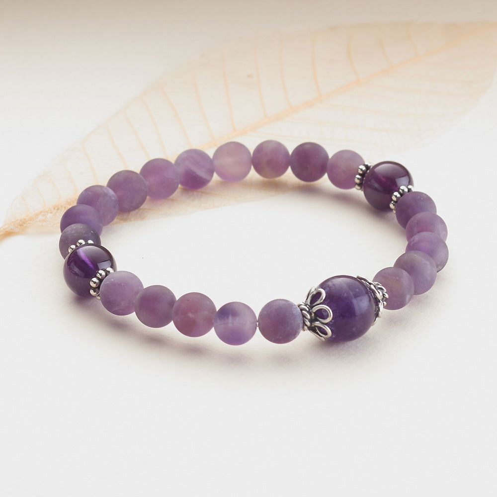 Matte Amethyst Stretchy Mala、mySite、topwebapps