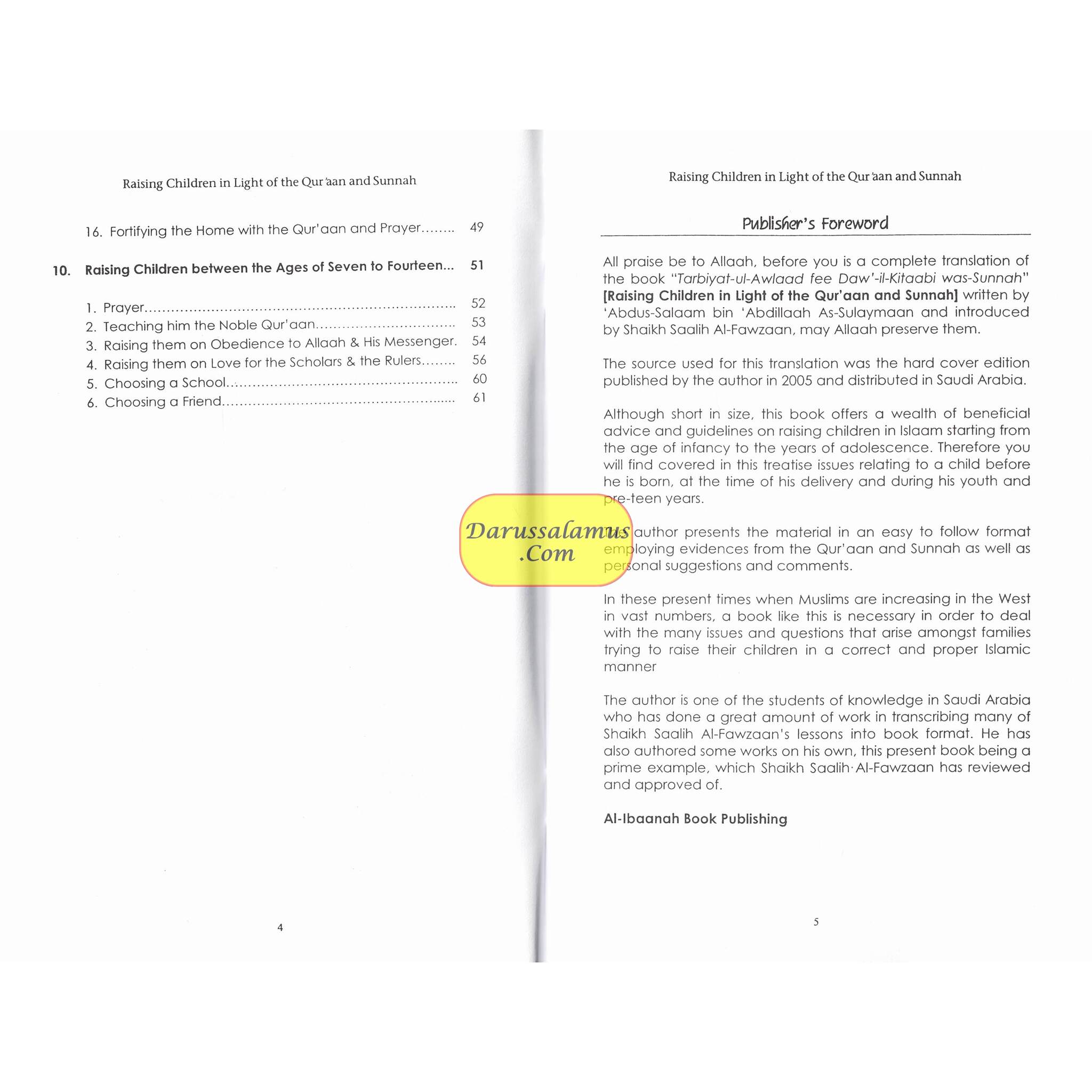 Raising Children in Light of the Quran and Sunnah By Abdus Salaam bin Abdillaah As Sulaymaan、mySite、topwebapps