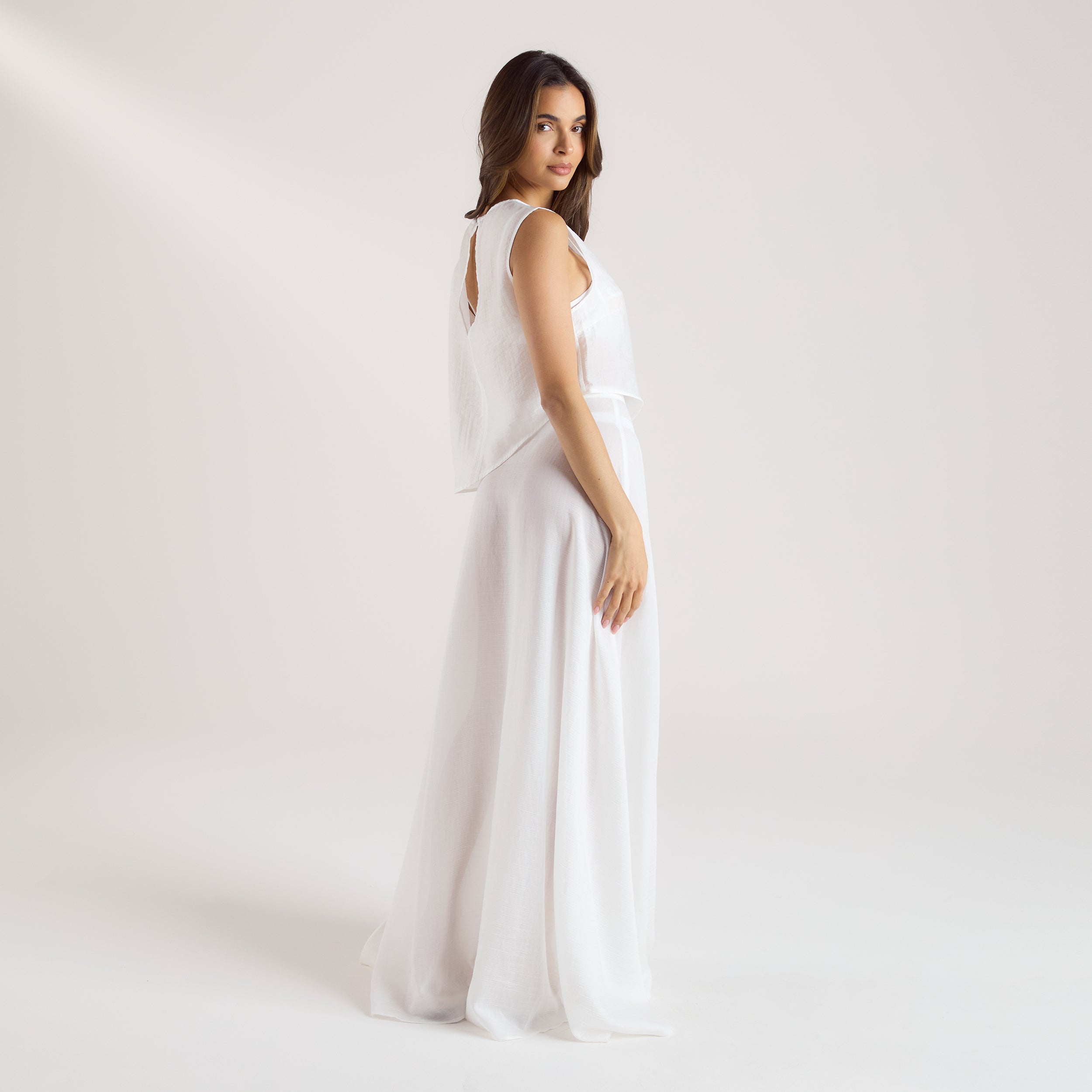 Sheer Maxi Skirt - White、mySite、bengalsvssteelers