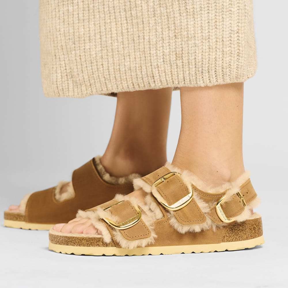 Milano Big Buckle Shearling Oiled Leather、mySite、gtrtttuynbv