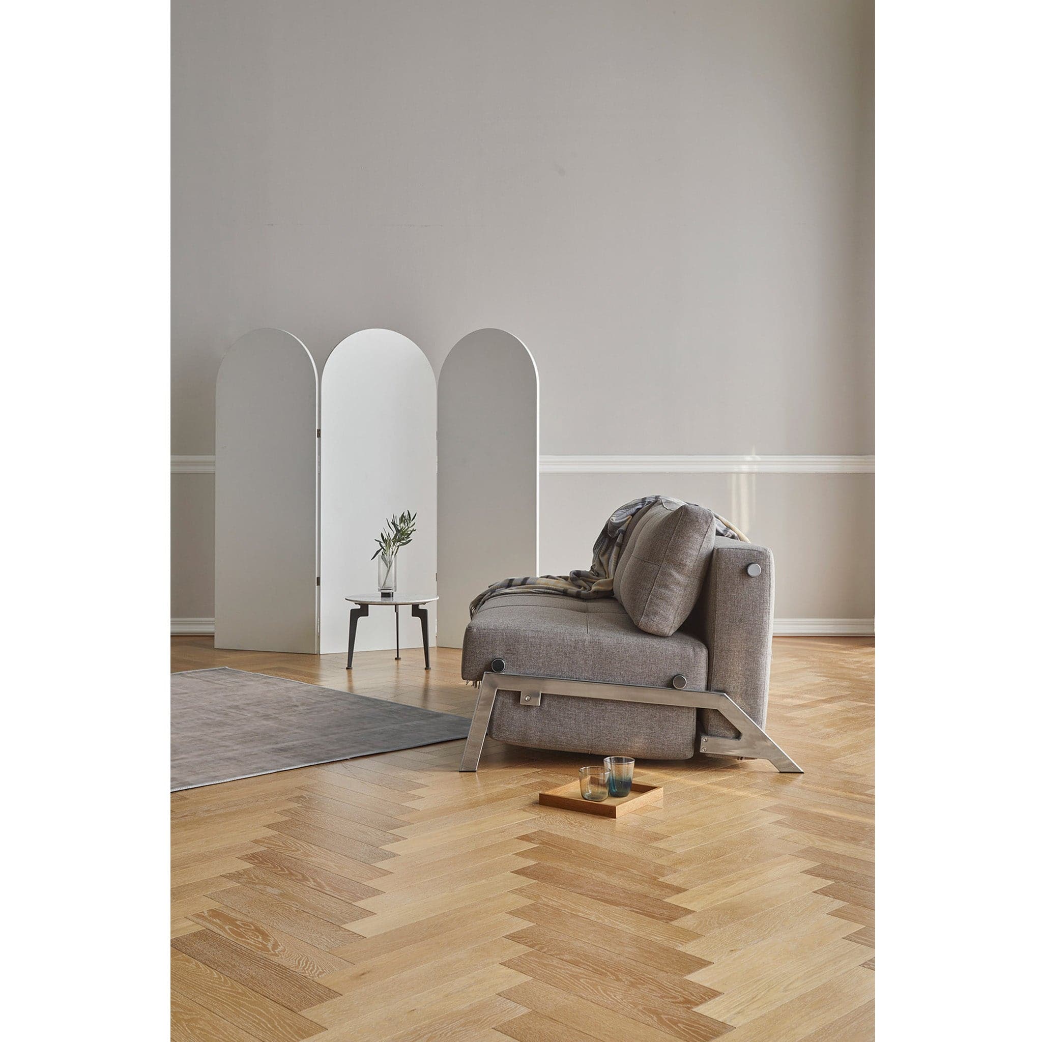 Cubed Full Size Sofa Bed With Chrome Legs、mySite、neckold