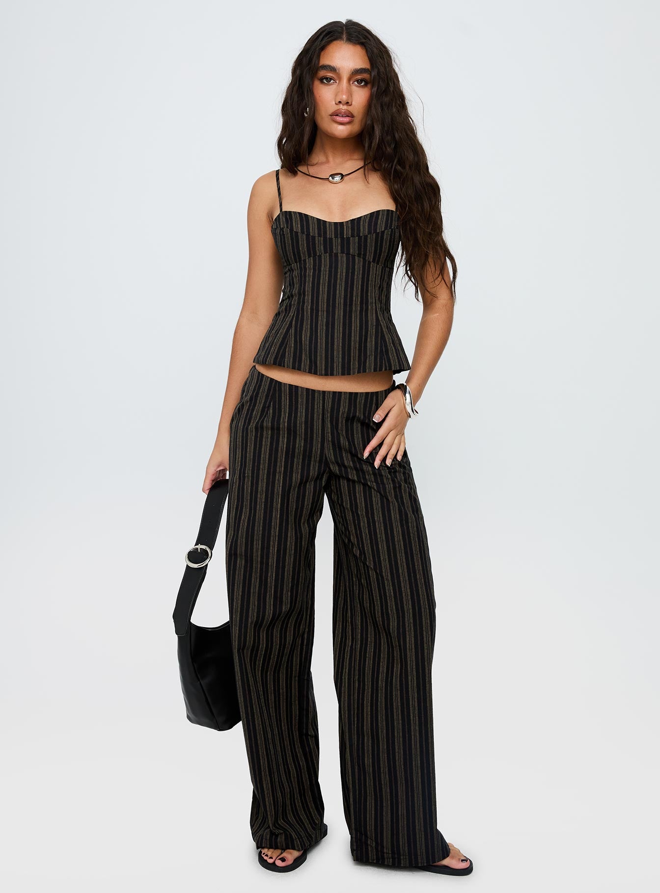 Kierstyn Corset Set Black Stripe、mySite、solidvoid