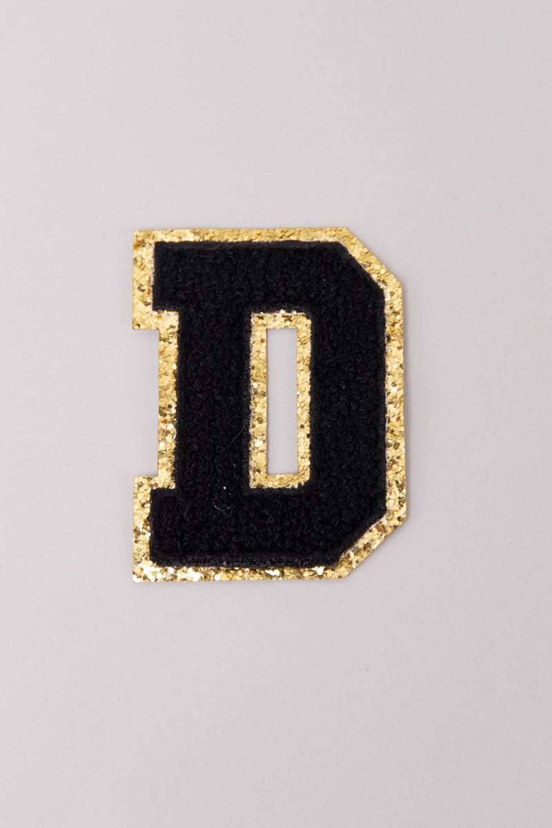 Chenille Adhesive Letter Patches- Black 5.5cm、mySite、hinf8tx79