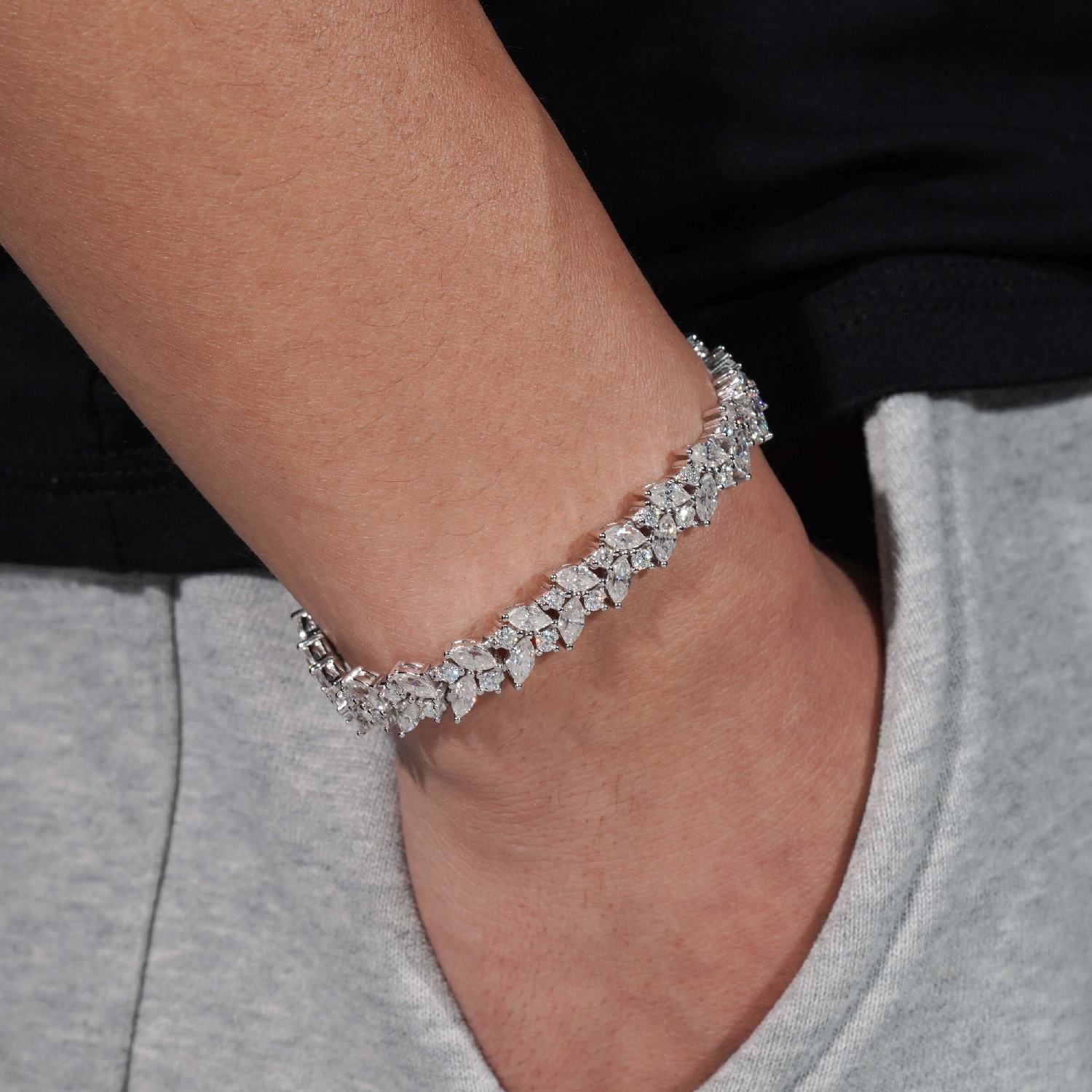 9MM Moissanite Eternal Harmony Tennis Bracelet 14K Gold、mySite、hinf8tx79