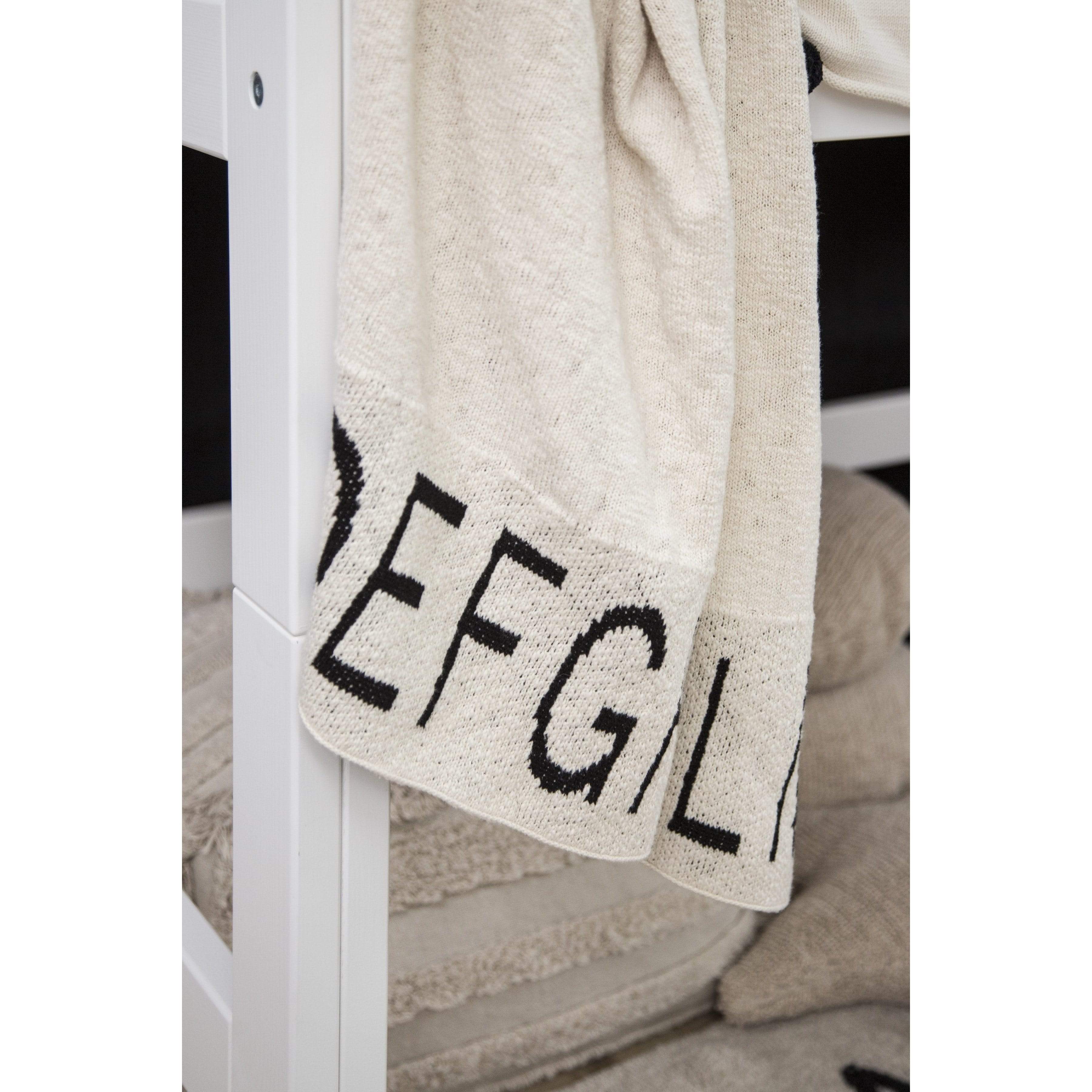 ABC Natural Black Knitted Baby Blanket、mySite、gigharbornorthrealestate