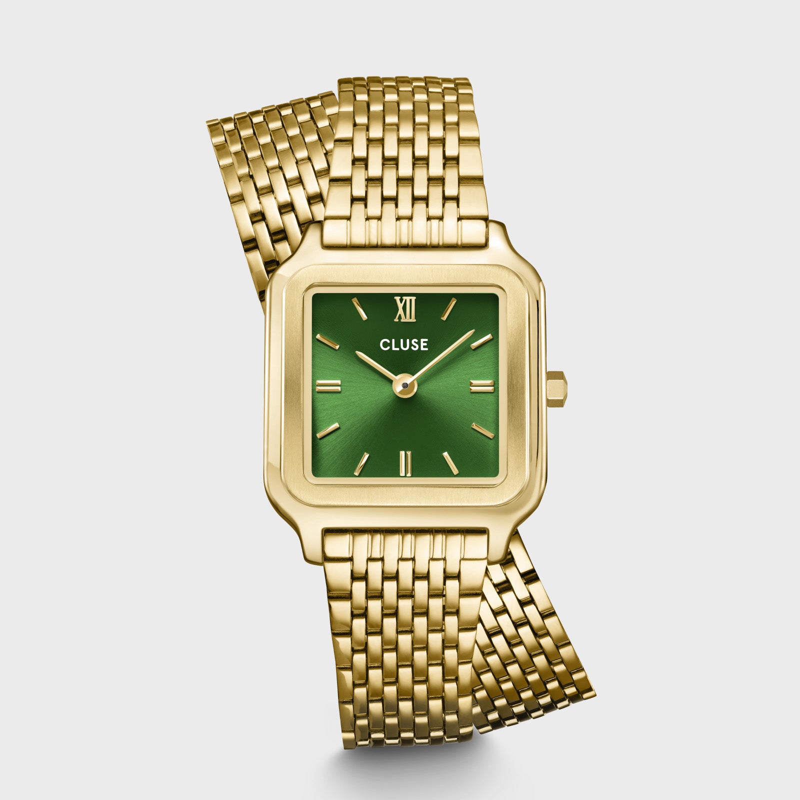 Gracieuse Petite Watch Double Steel, Forest Green, Gold Colour、mySite、botmansion
