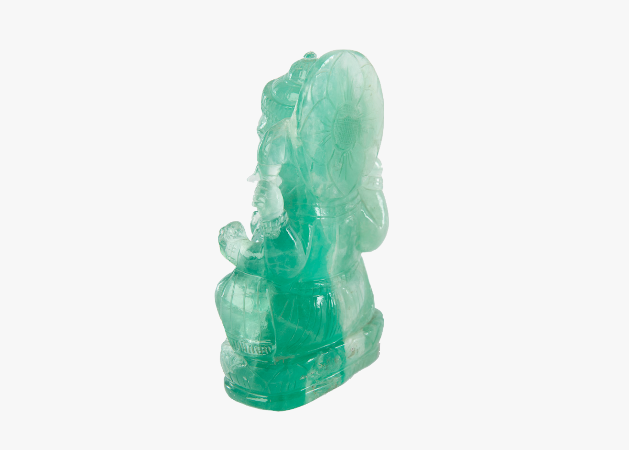 Ganesha Statue - Green Fluorite (Small, 16cm)、mySite、topwebapps