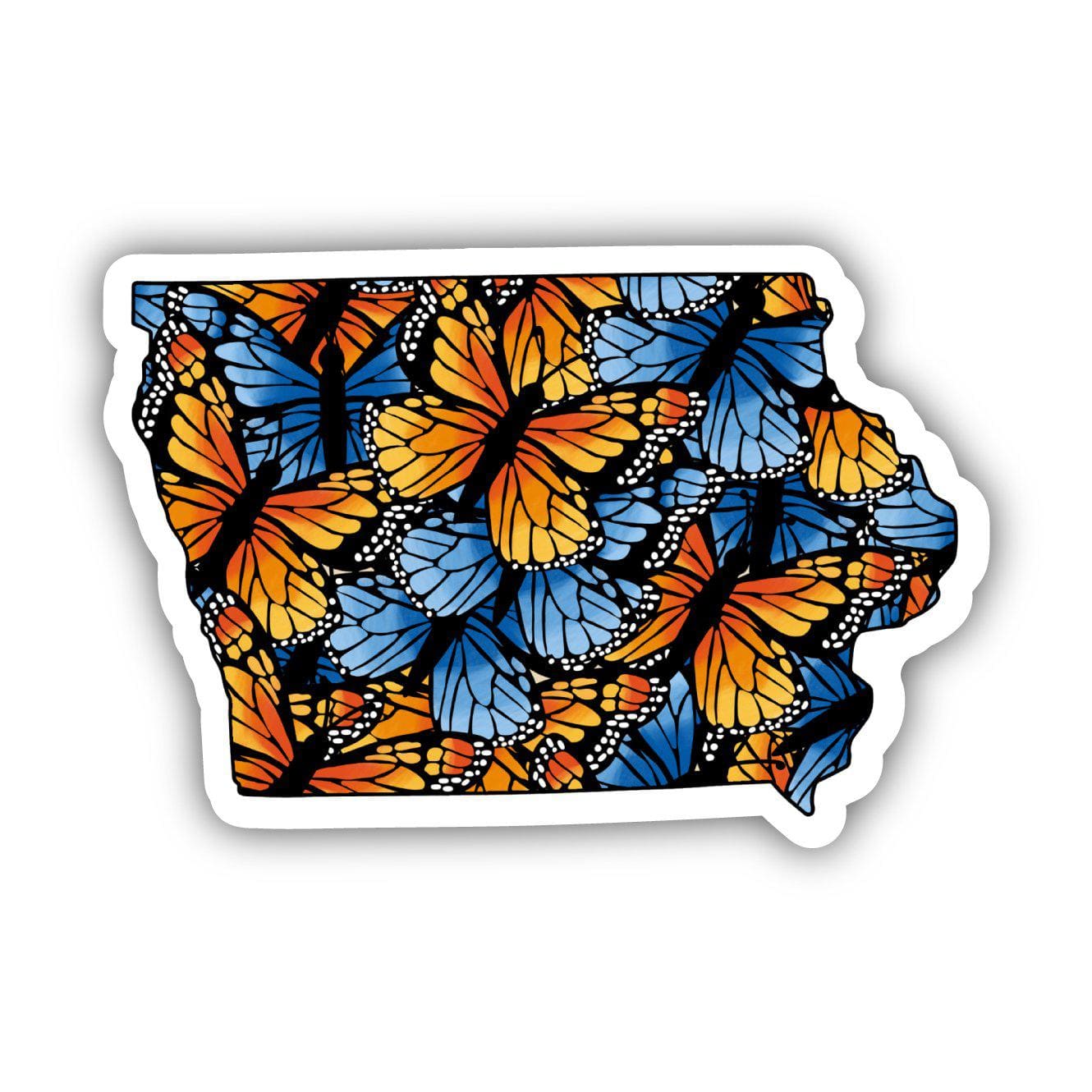  Iowa Butterfly Pattern Sticker、mySite、elrpsem3k