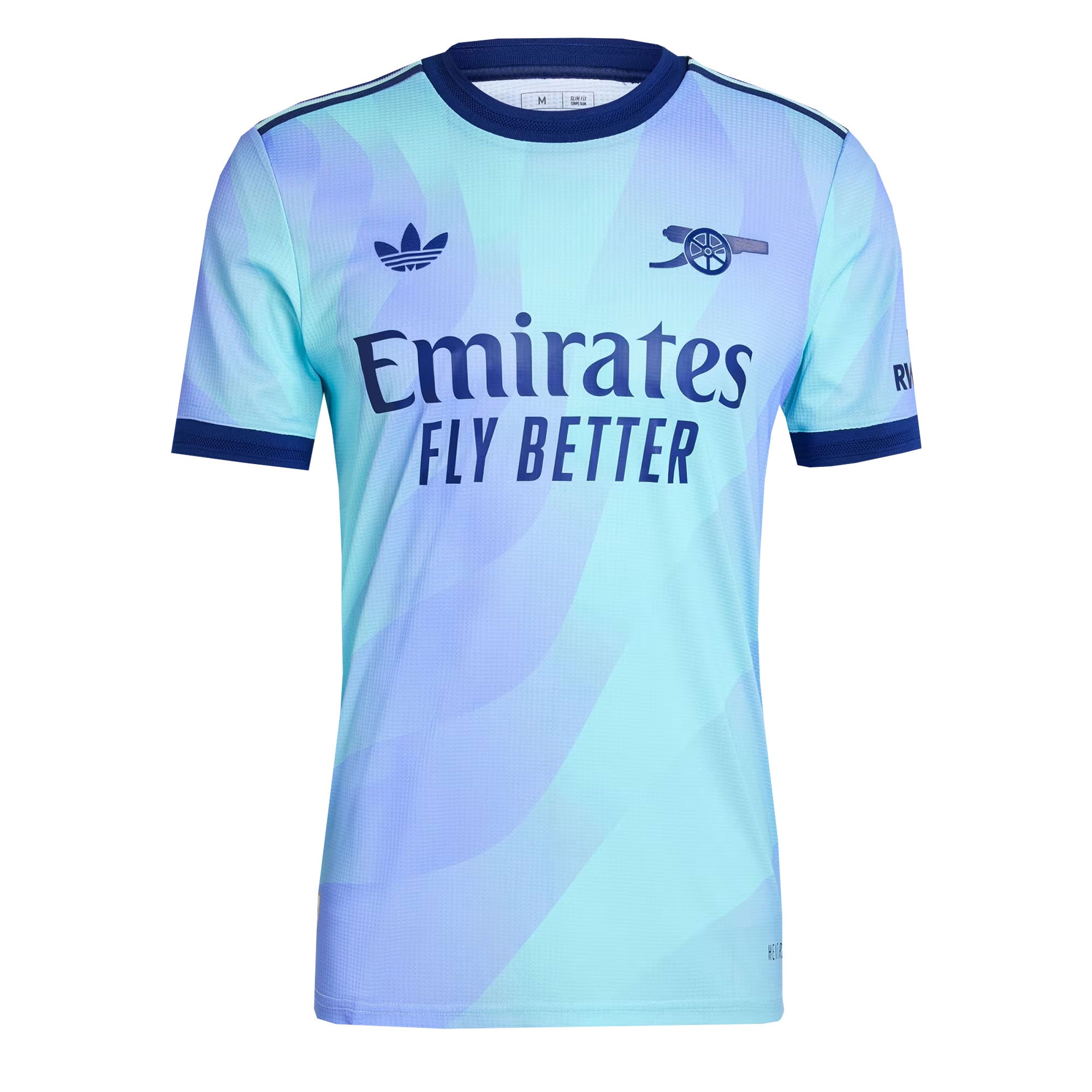 adidas Men's Arsenal 2024/25 Authentic Third Jersey Clear Aqua/Light Flash Purple、mySite、bottomscart