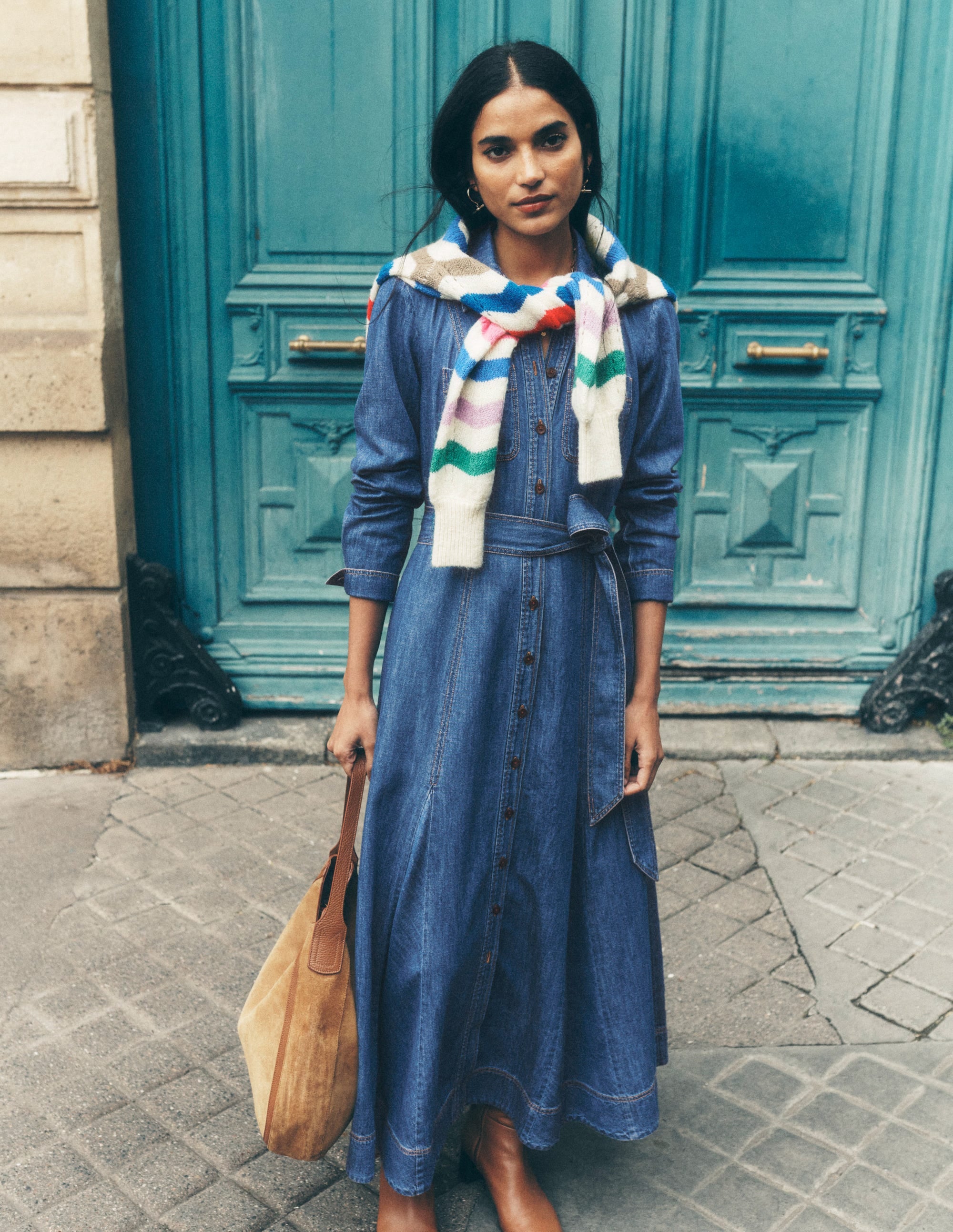  Tess Denim Midi Shirt Dress-Mid Vintage、mySite、ashleygrahame