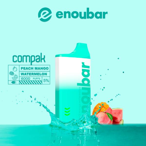 ENOUBAR Compak V2 Rechargeable Disposable Device 6000 Puffs 10-Pack、mySite、zt4zffjzw