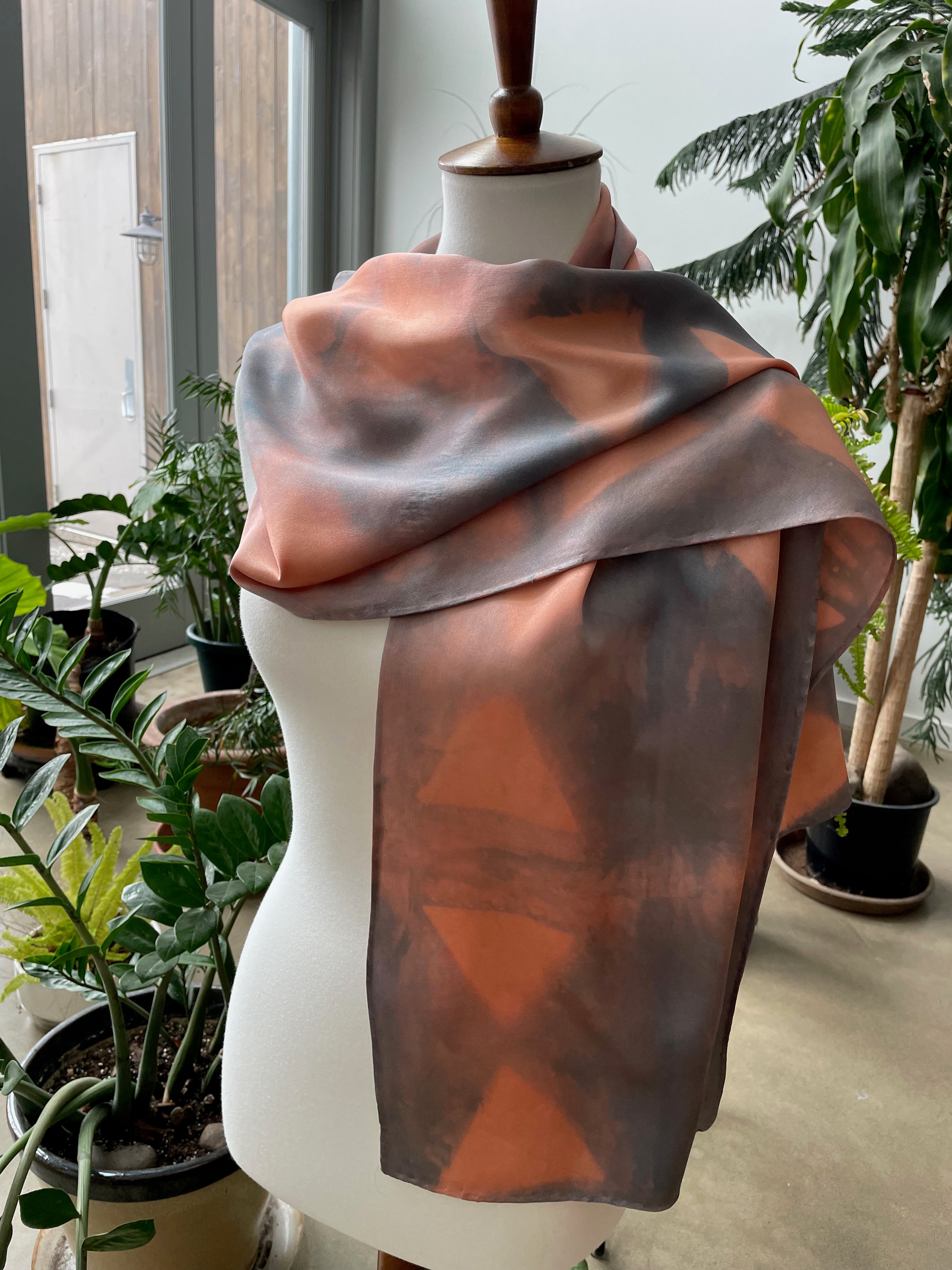 Silk Charmeuse Scarf: Indigo and Madder Shibori、mySite、topwebapps