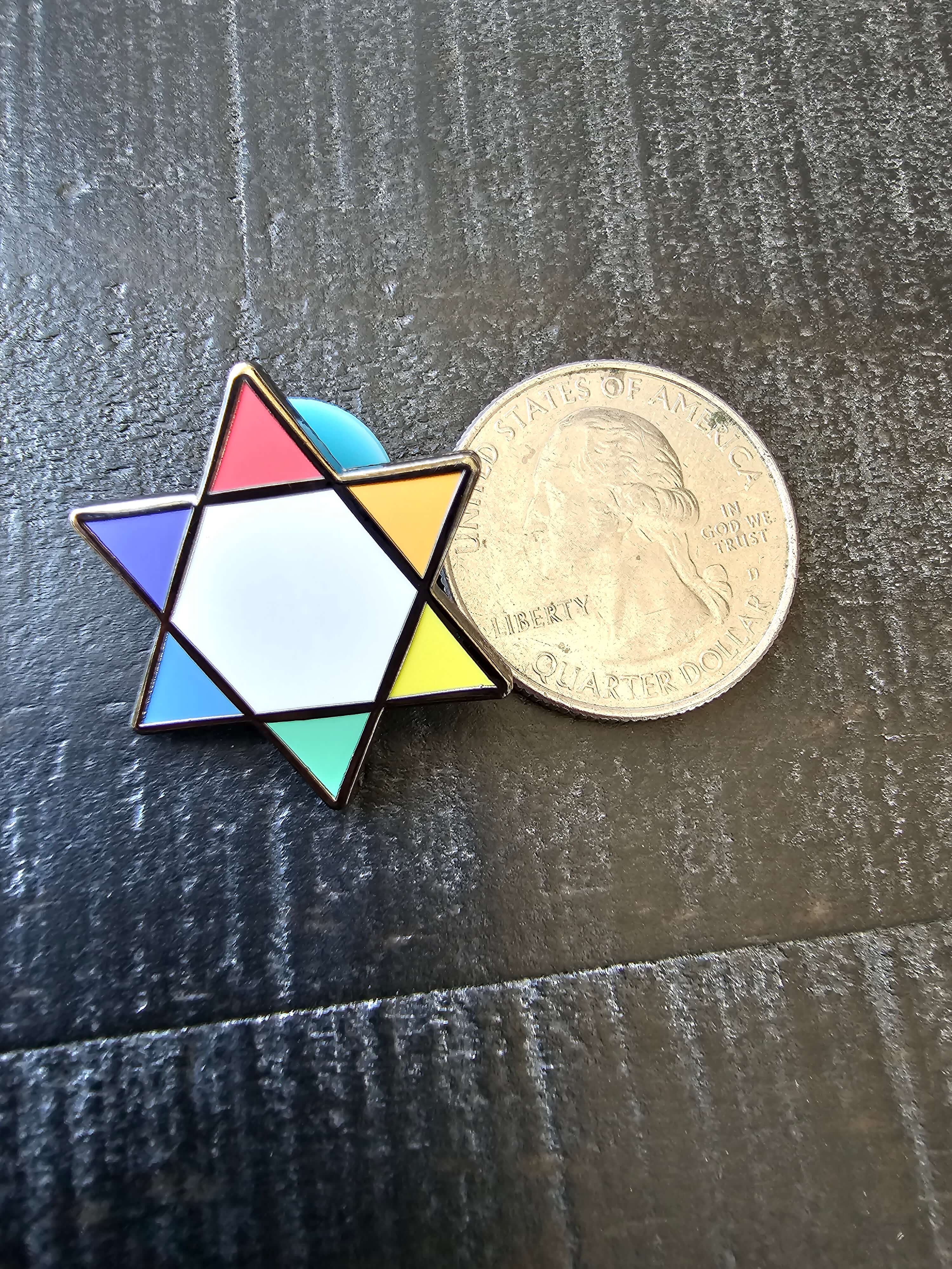 Rainbow Gay Jewish Pride Pin、mySite、topwebapps