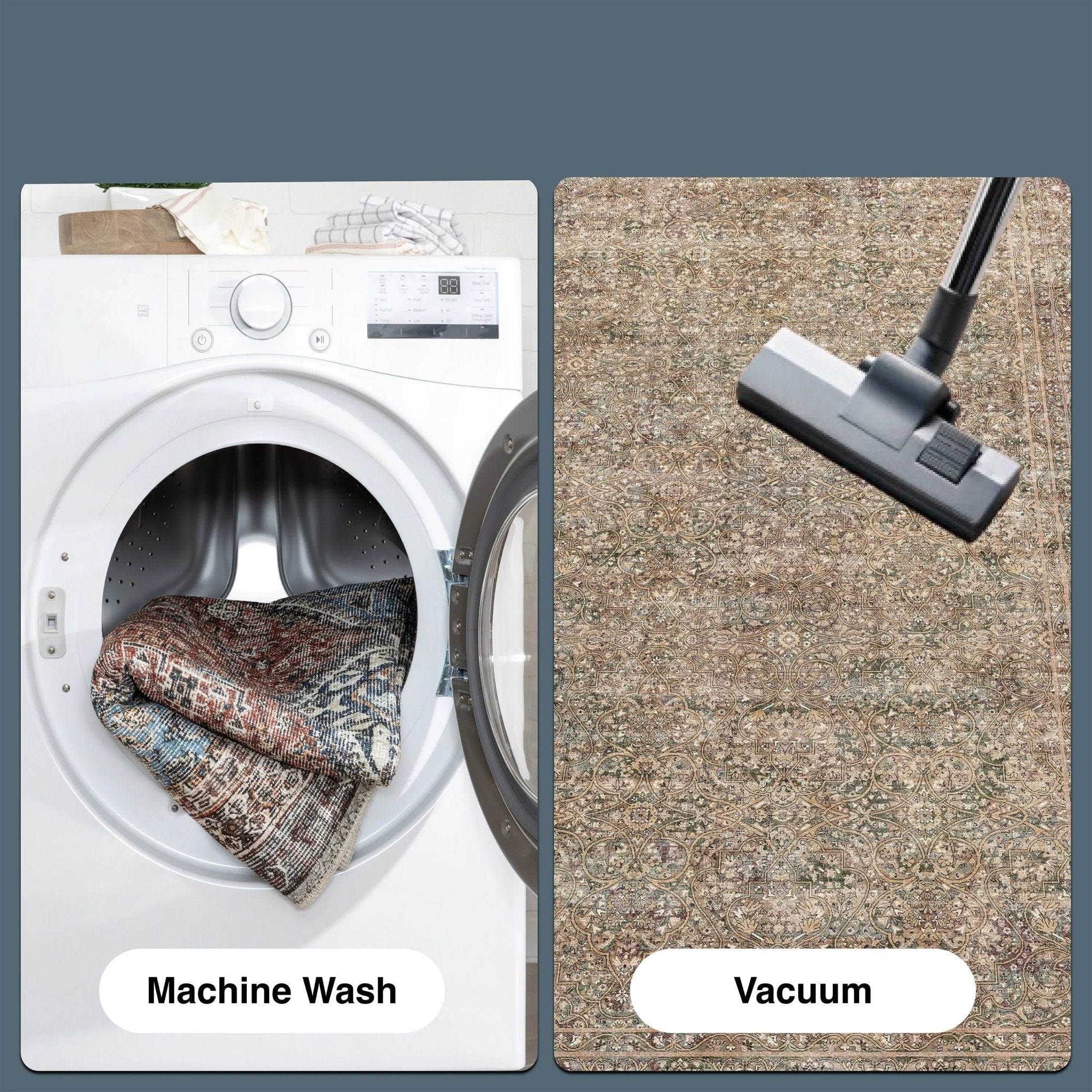 Juliette Vintage Persian Oriental Beige Flat-Weave Rug、mySite、gigharbornorthrealestate