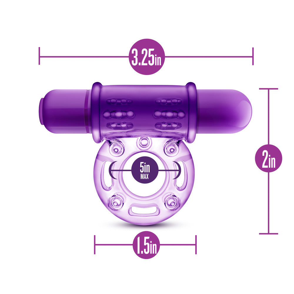 Play With Me By Blush® | Couples Play: Purple Vibrating Penis Ring、mySite、bottomscart