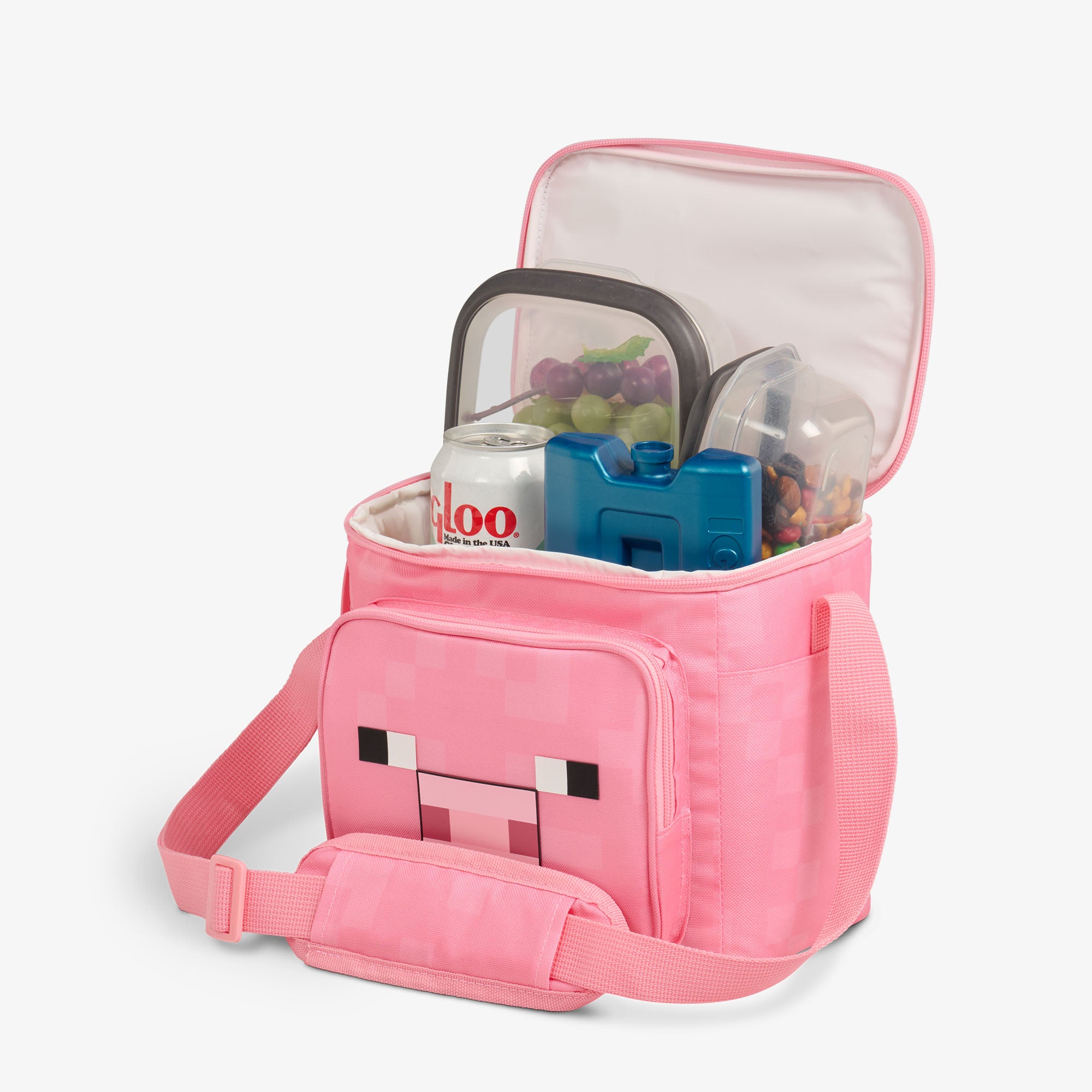 Minecraft Pig Square Lunch Cooler Bag、mySite、noshort