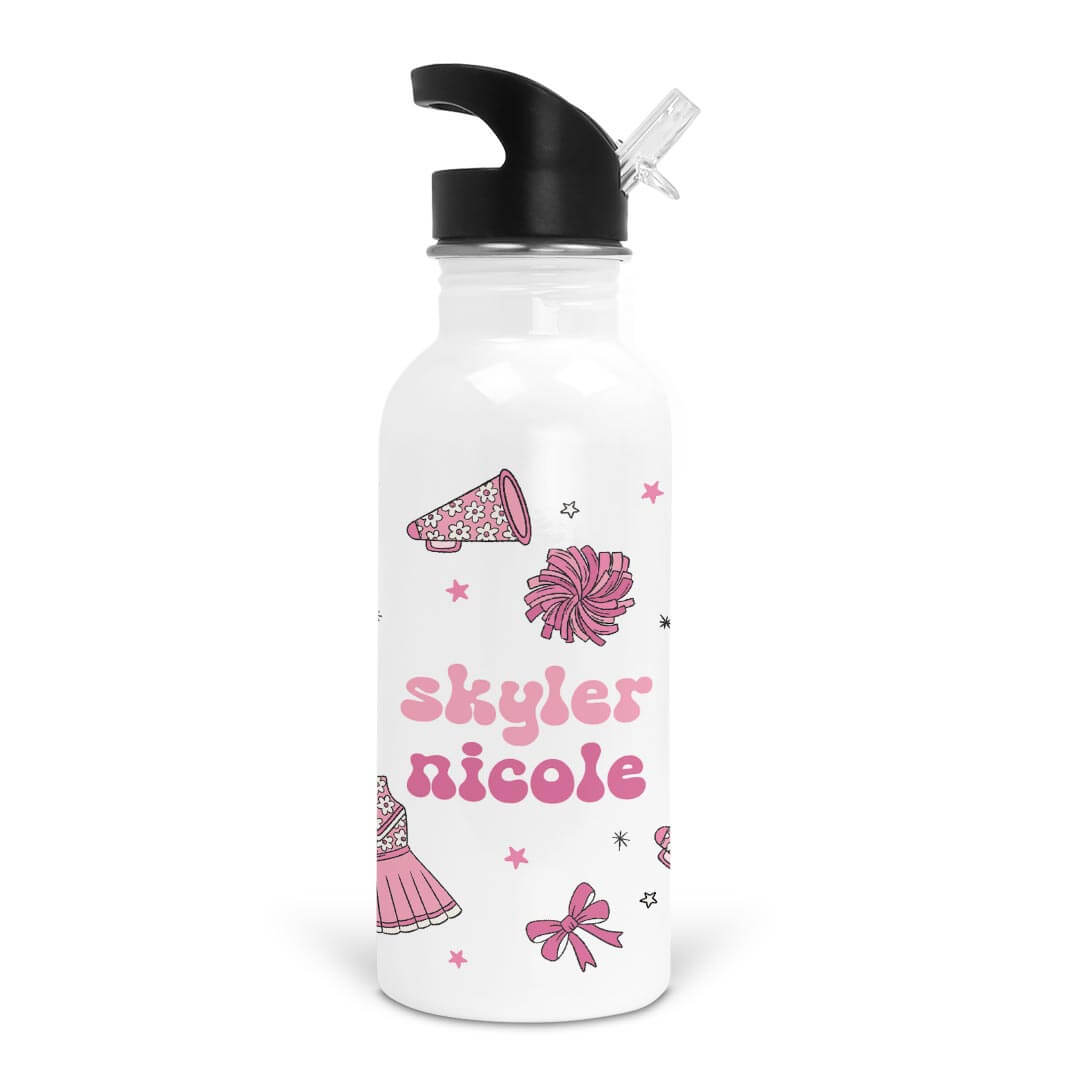  Cheer Squad Personalized Kids Water Bottle、mySite、layawaytickets