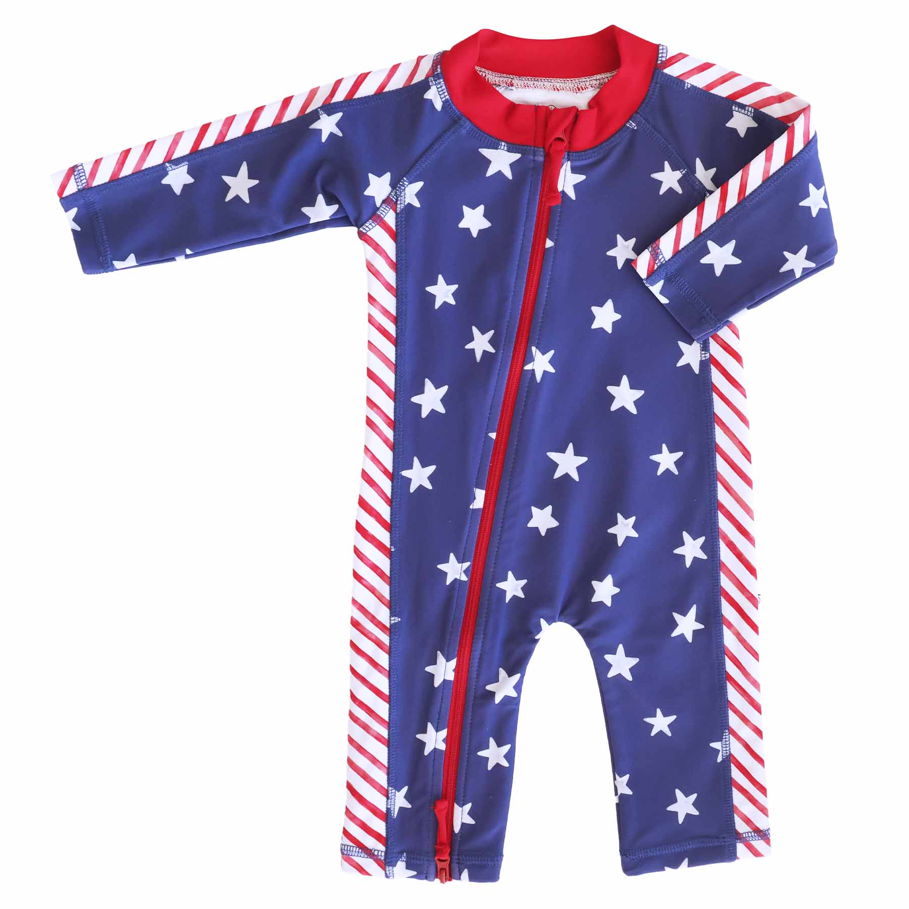  Long Sleeve Rash Guard Swim Romper Full Length | Star-Spangled Summer、mySite、layawaytickets