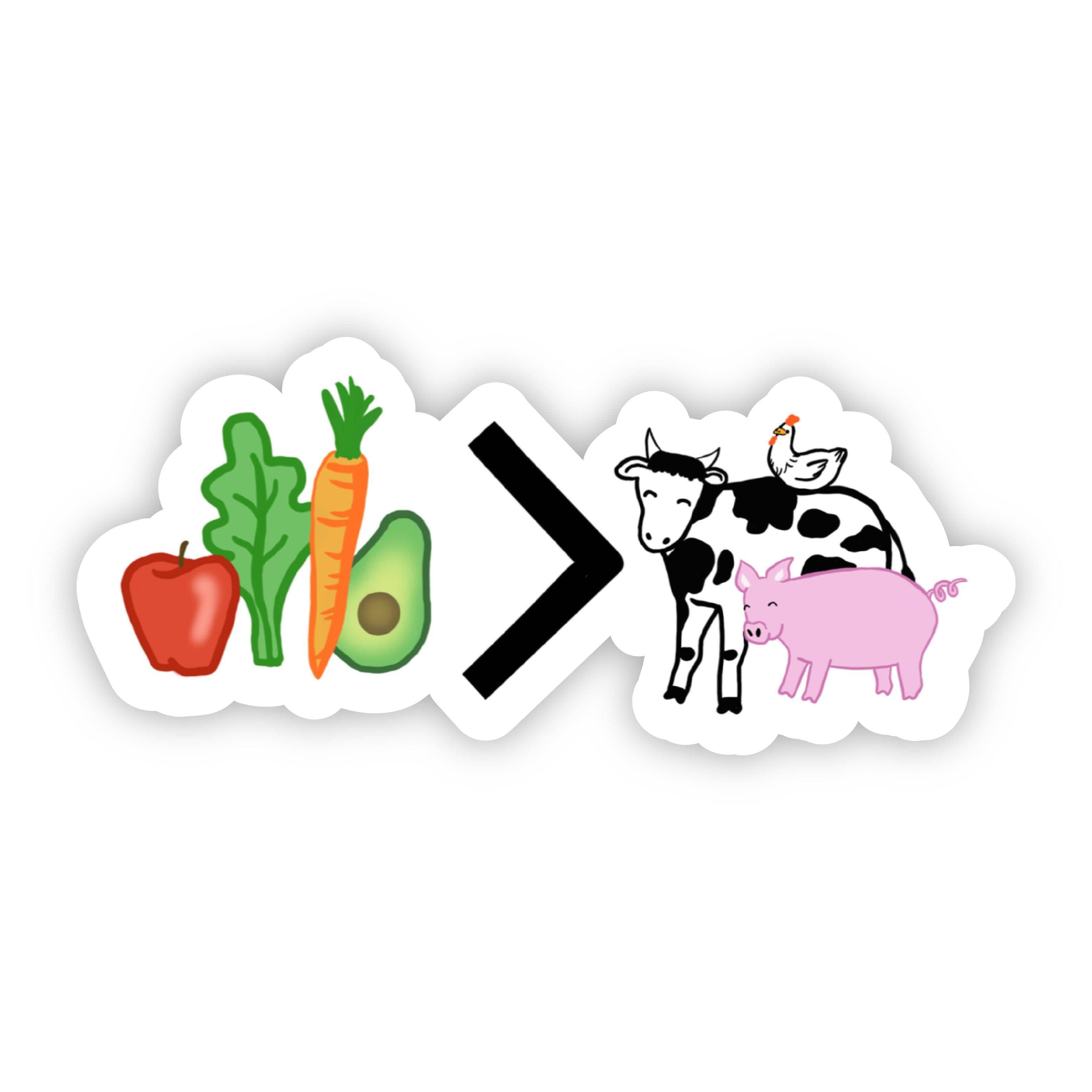  Fruits and Veggies > Meat Vegetarian Sticker、mySite、elrpsem3k