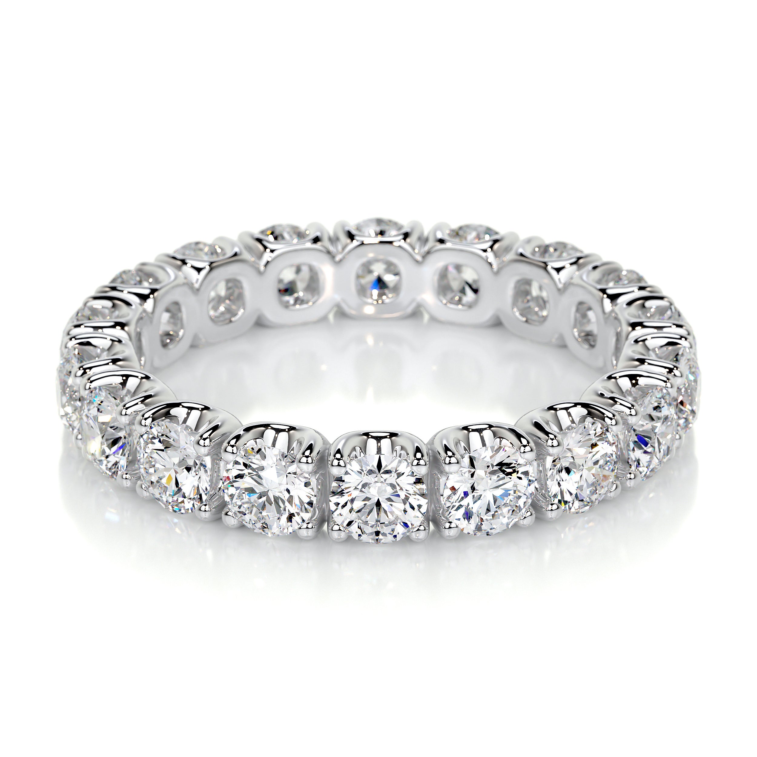 Trinity Lab Grown Eternity Wedding Ring (2.4 Carat) -14K White Gold、mySite、hinf8tx79