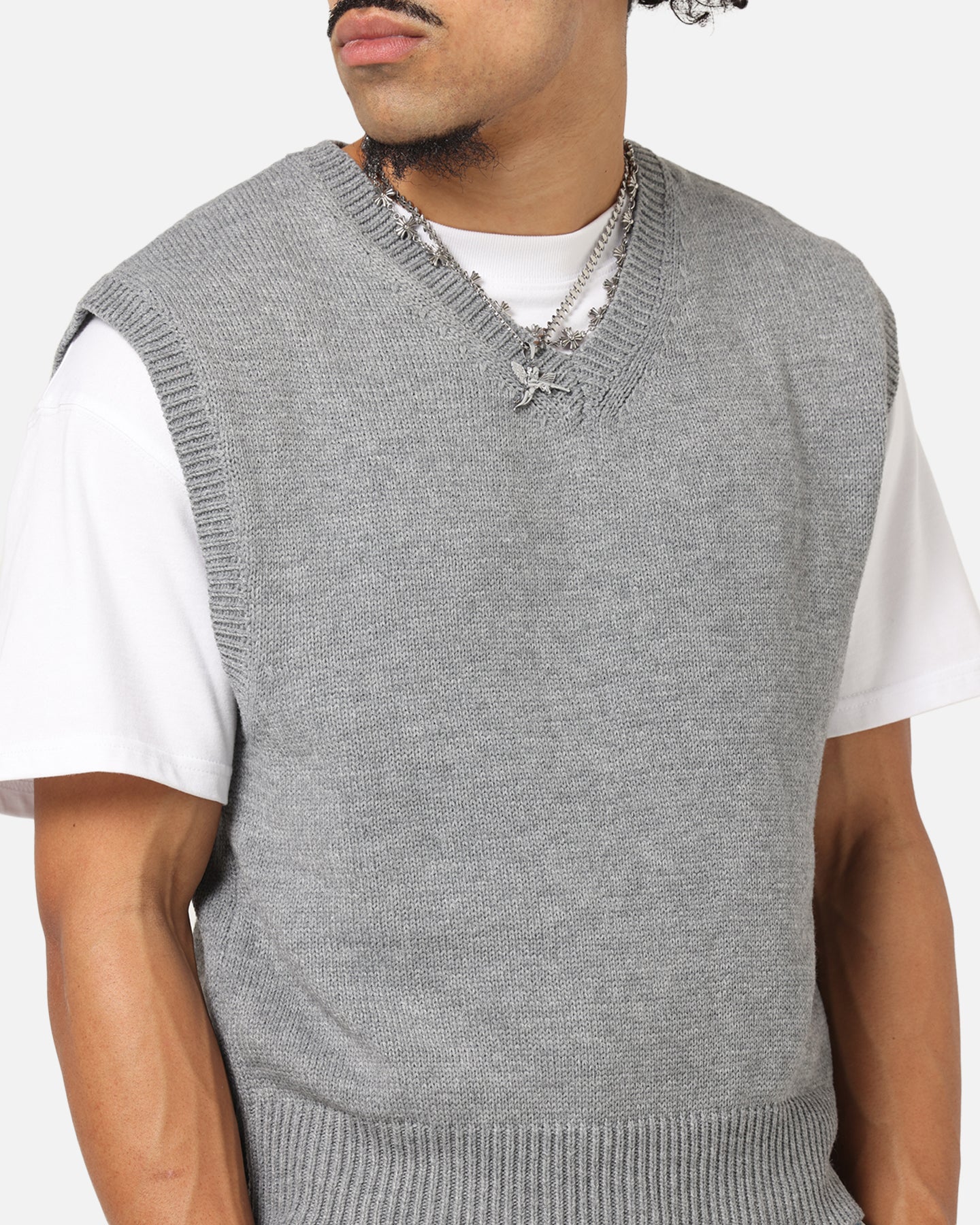 XXIII Cropped Sweater Vest Grey、mySite、zt4zffjzw