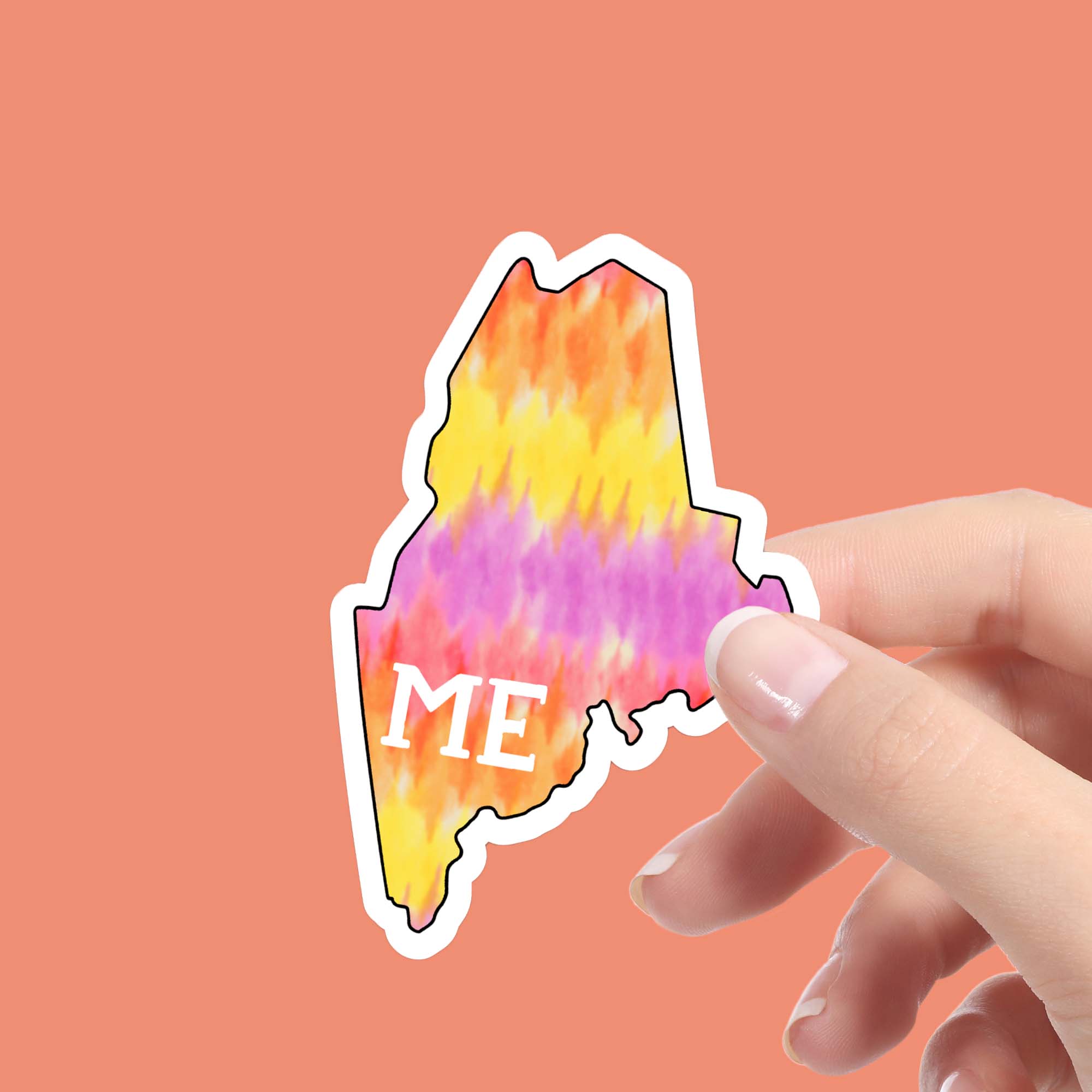  Maine Tie Dye Stripes Sticker、mySite、elrpsem3k