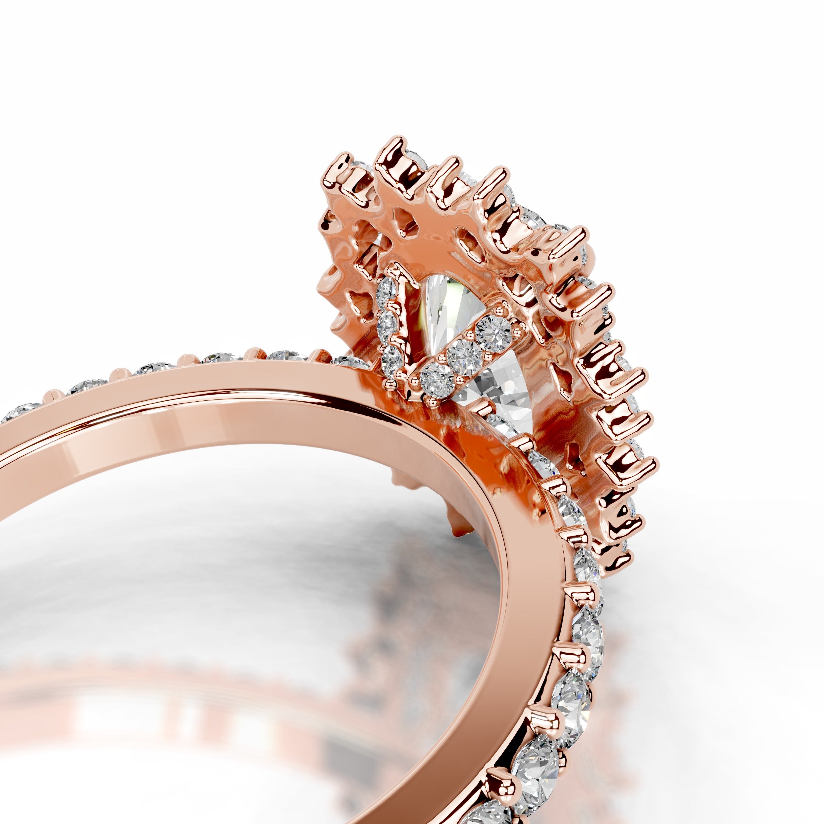 Gertrud Lab Grown Diamond Ring - 14K Rose Gold、mySite、hinf8tx79