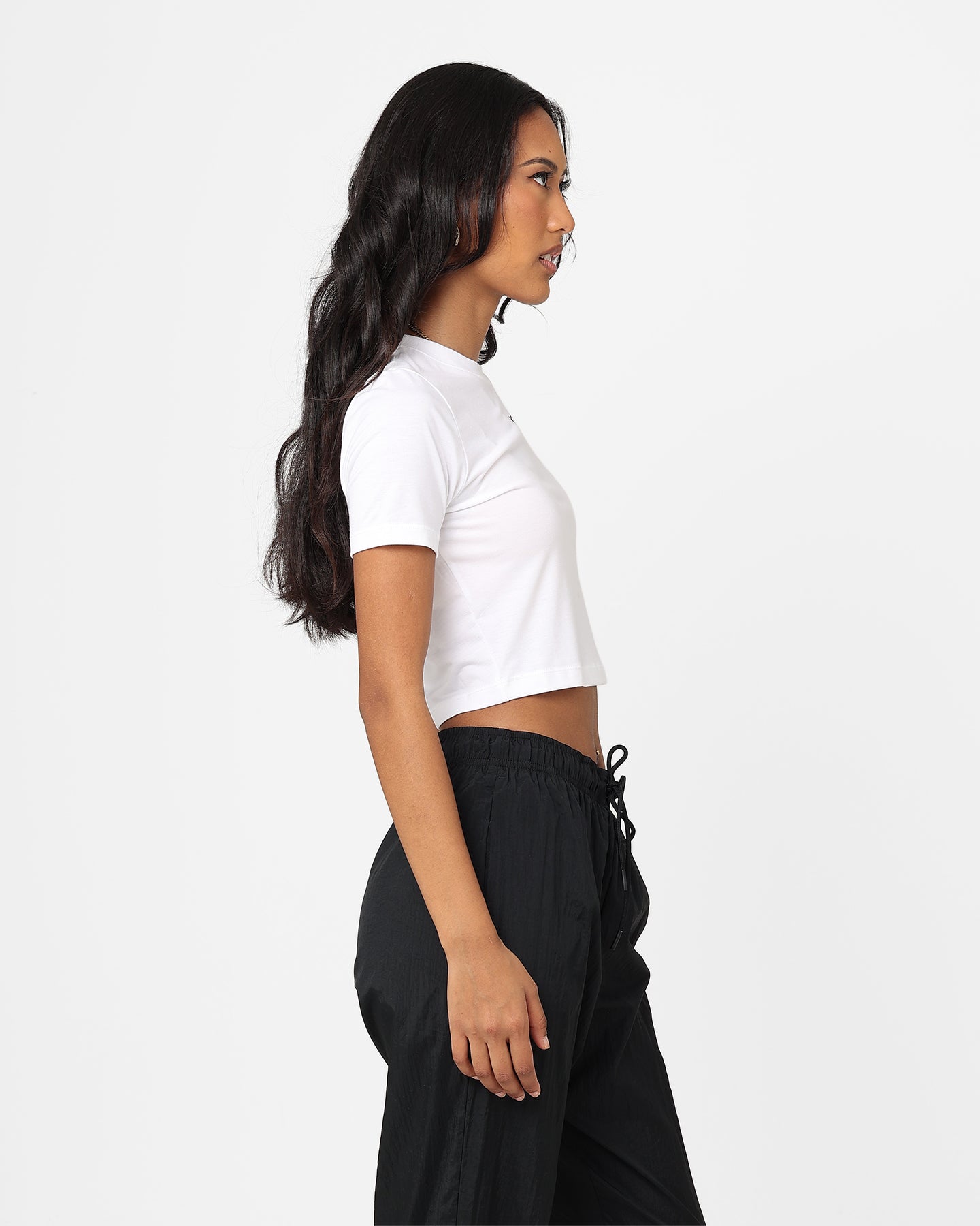 Nike Women's Sportswear Essential Slim-Fit Crop T-Shirt White、mySite、zt4zffjzw