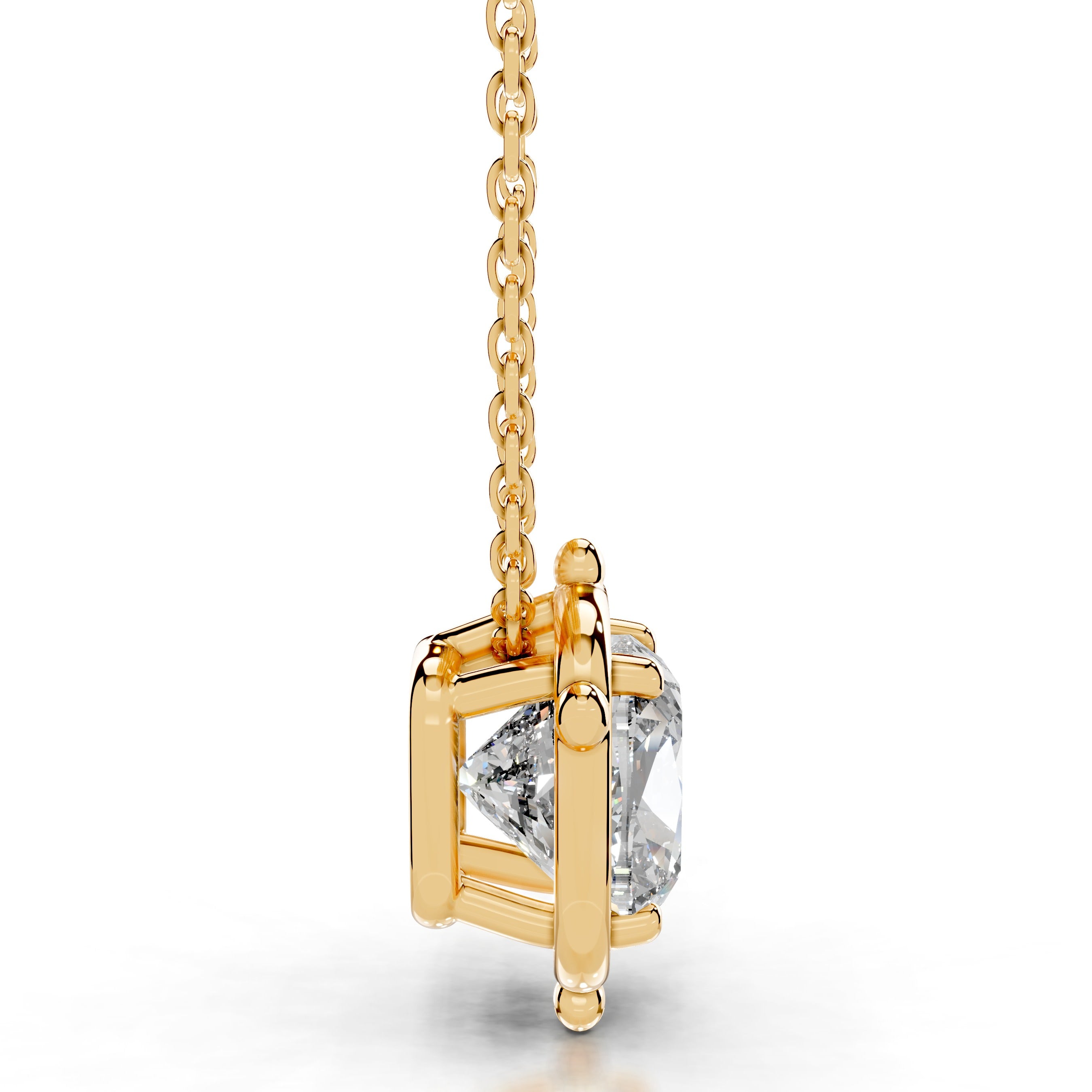 Rooted in Love Cushion Lab Grown Diamond Necklace - 18K Yellow Gold、mySite、hinf8tx79