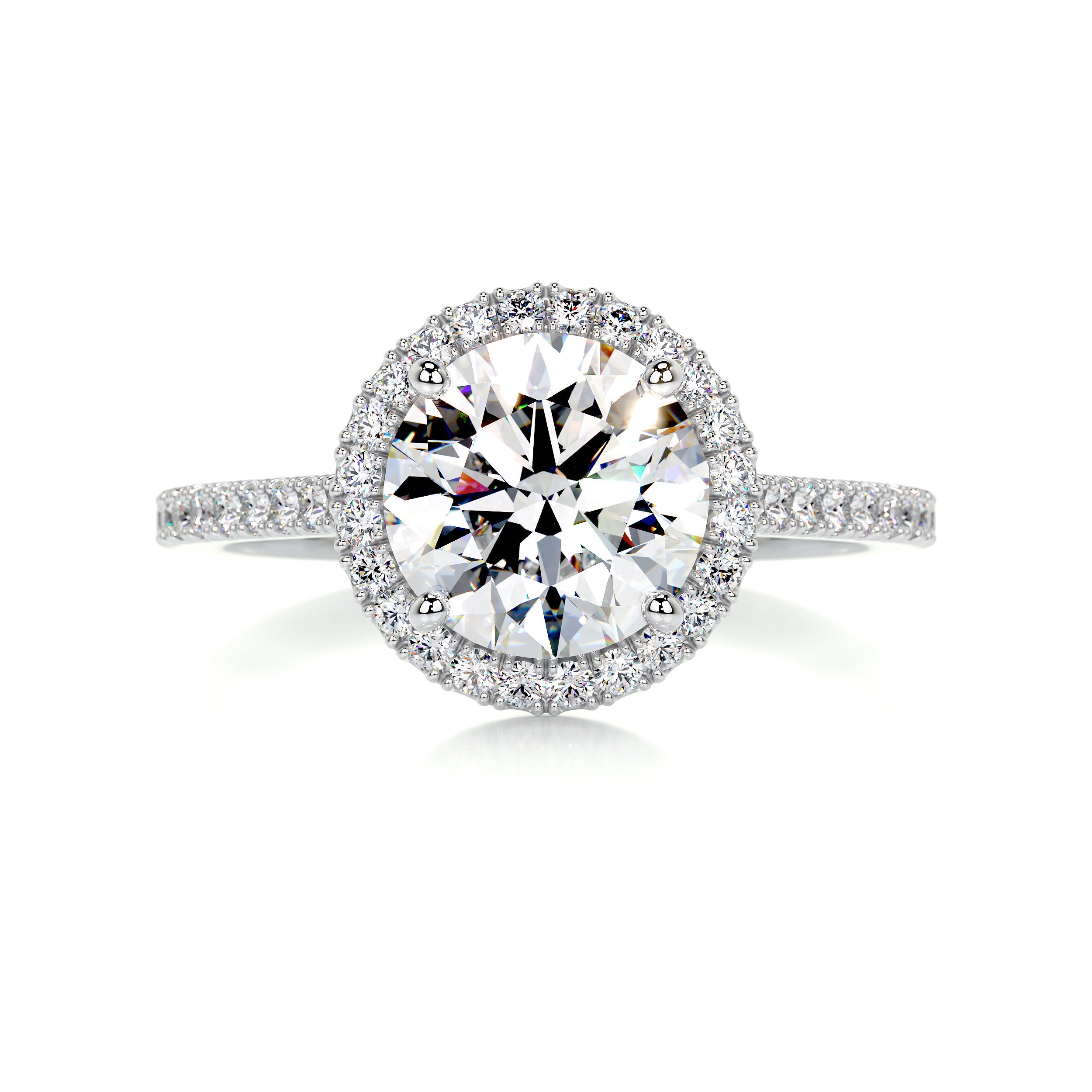 Layla Moissanite & Diamond Ring - 14K White Gold、mySite、hinf8tx79