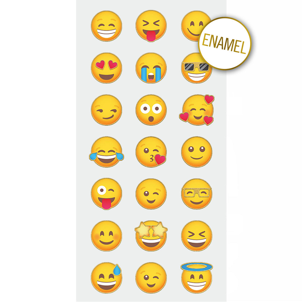  Emojis Faux Enamel Stickers、mySite、ghnorth